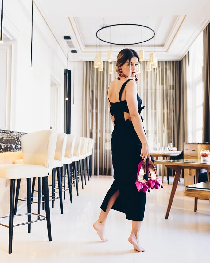 Valentina pumps 100mm fuchsia suede