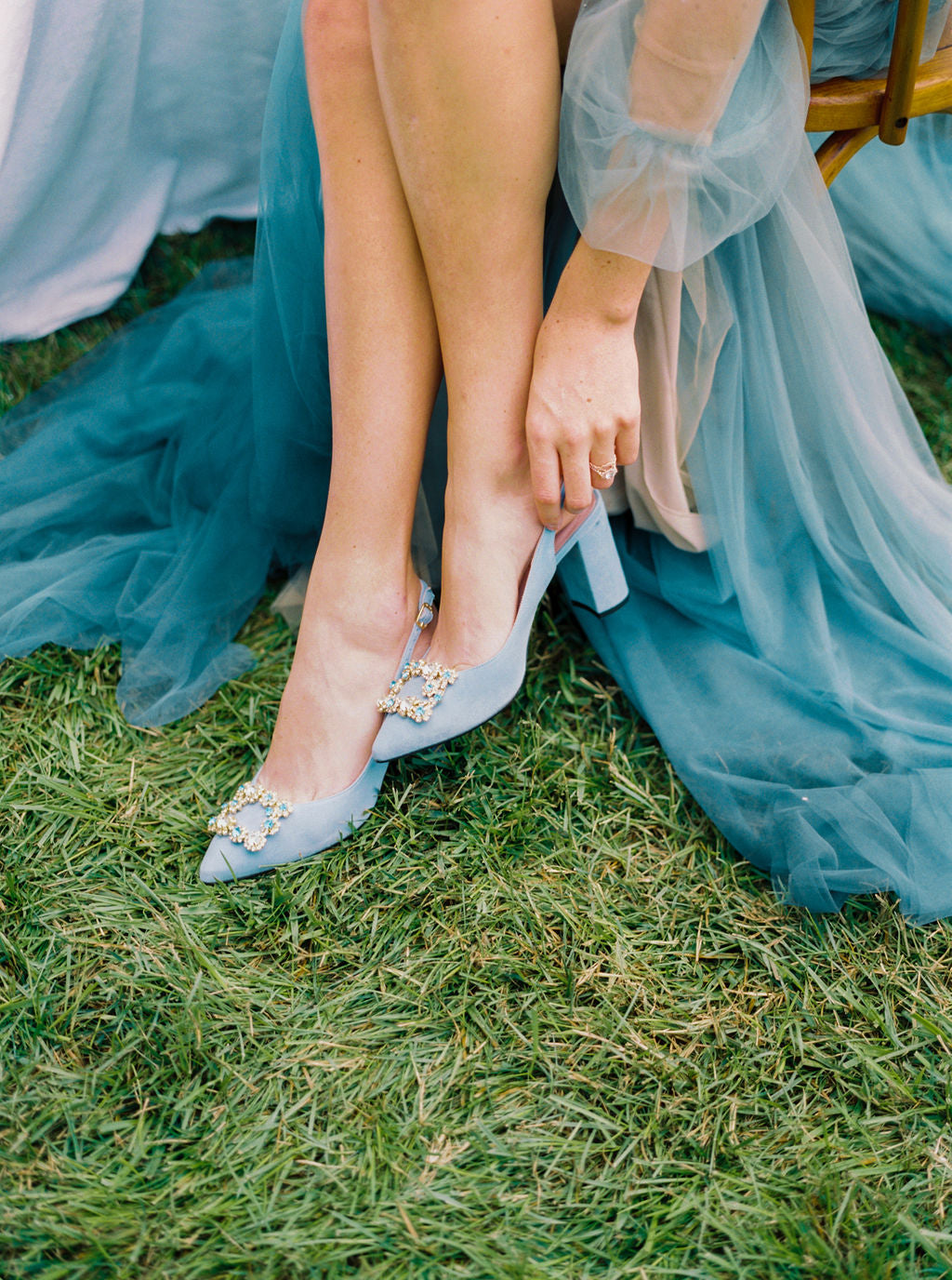 Emma pumps 80mm cian suede