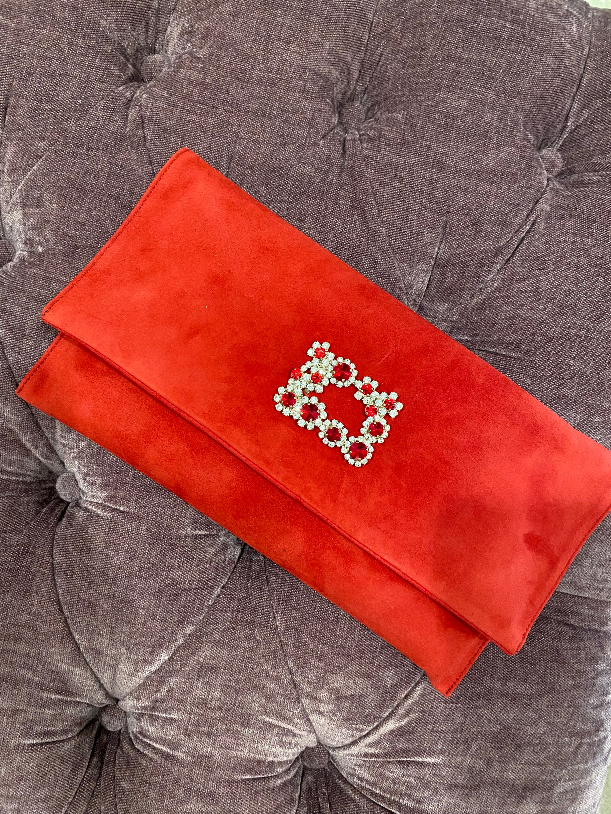 Lady Audrey handbag red suede - The Archive