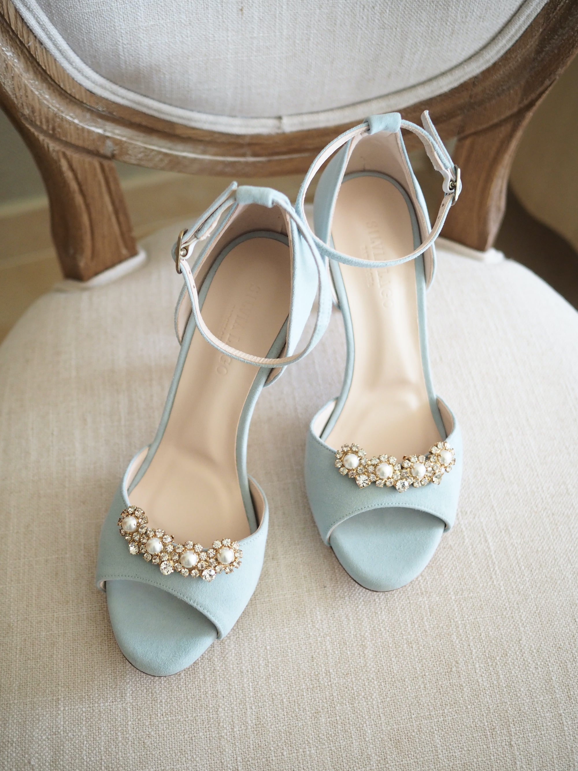 Lady Lilibet sandals 85mm cielo suede - The Archive