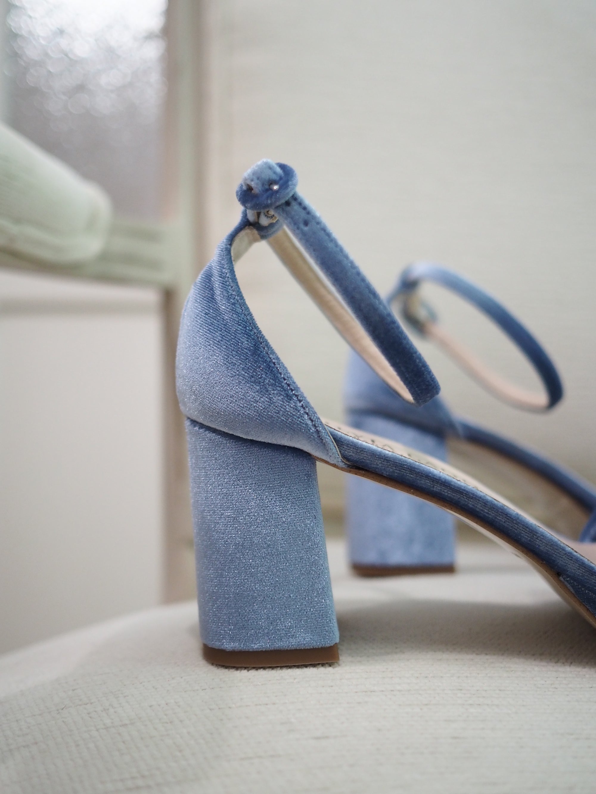 Lady Beatrice sandals 80mm provence velvet - The Archive