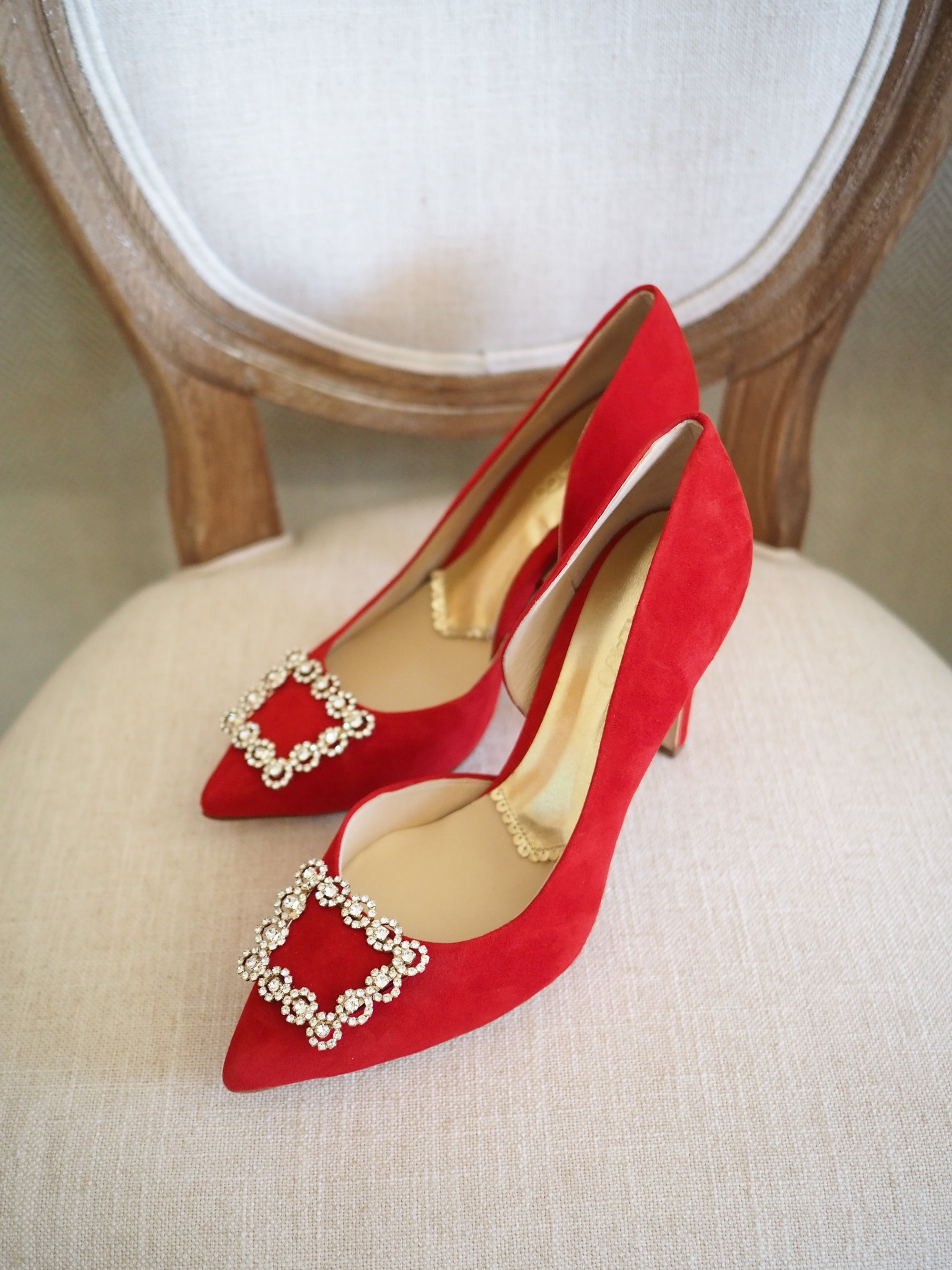 Lady Veronica pumps 100mm scarlet suede - The Archive