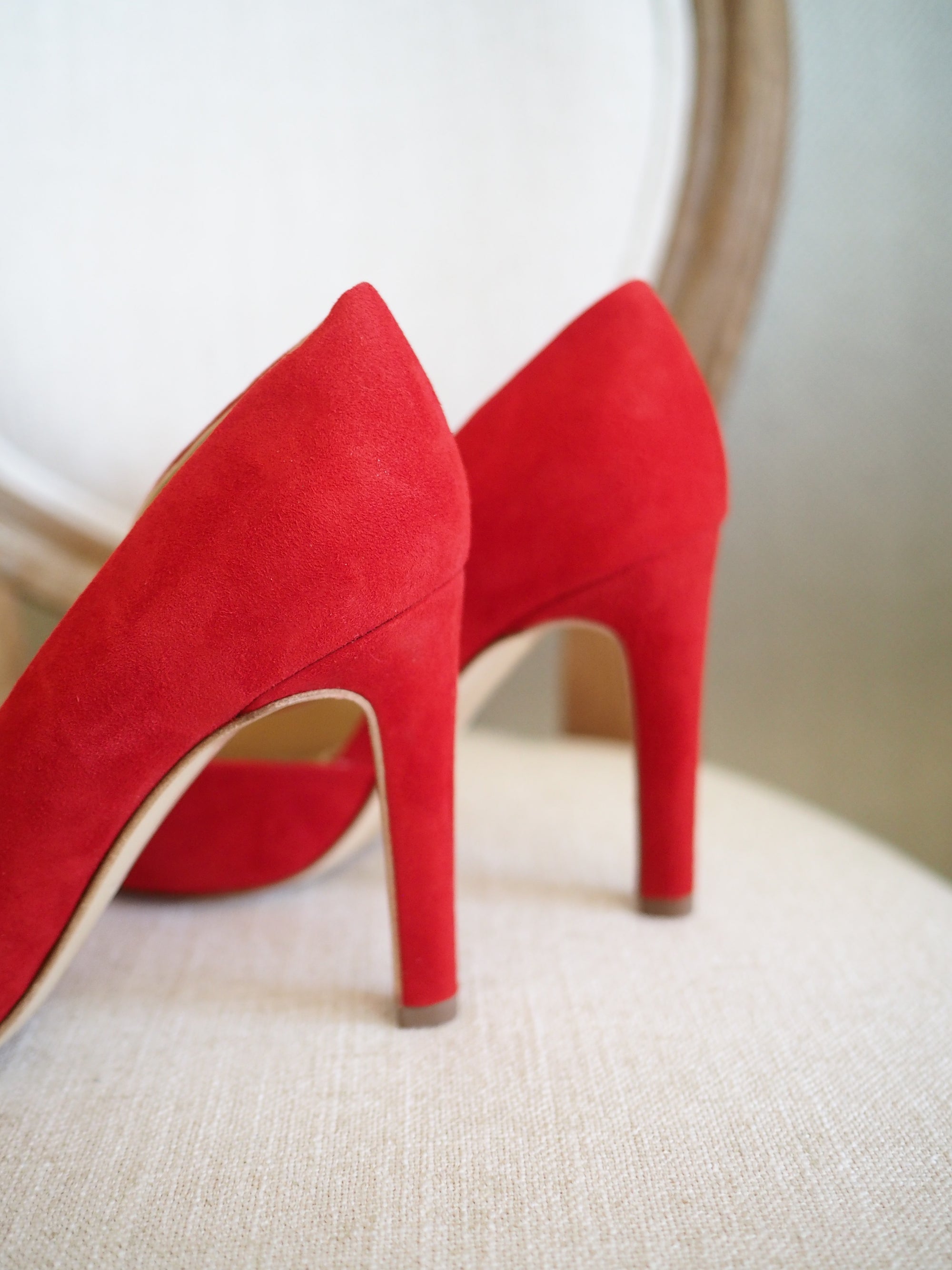 Lady Veronica pumps 100mm scarlet suede - The Archive