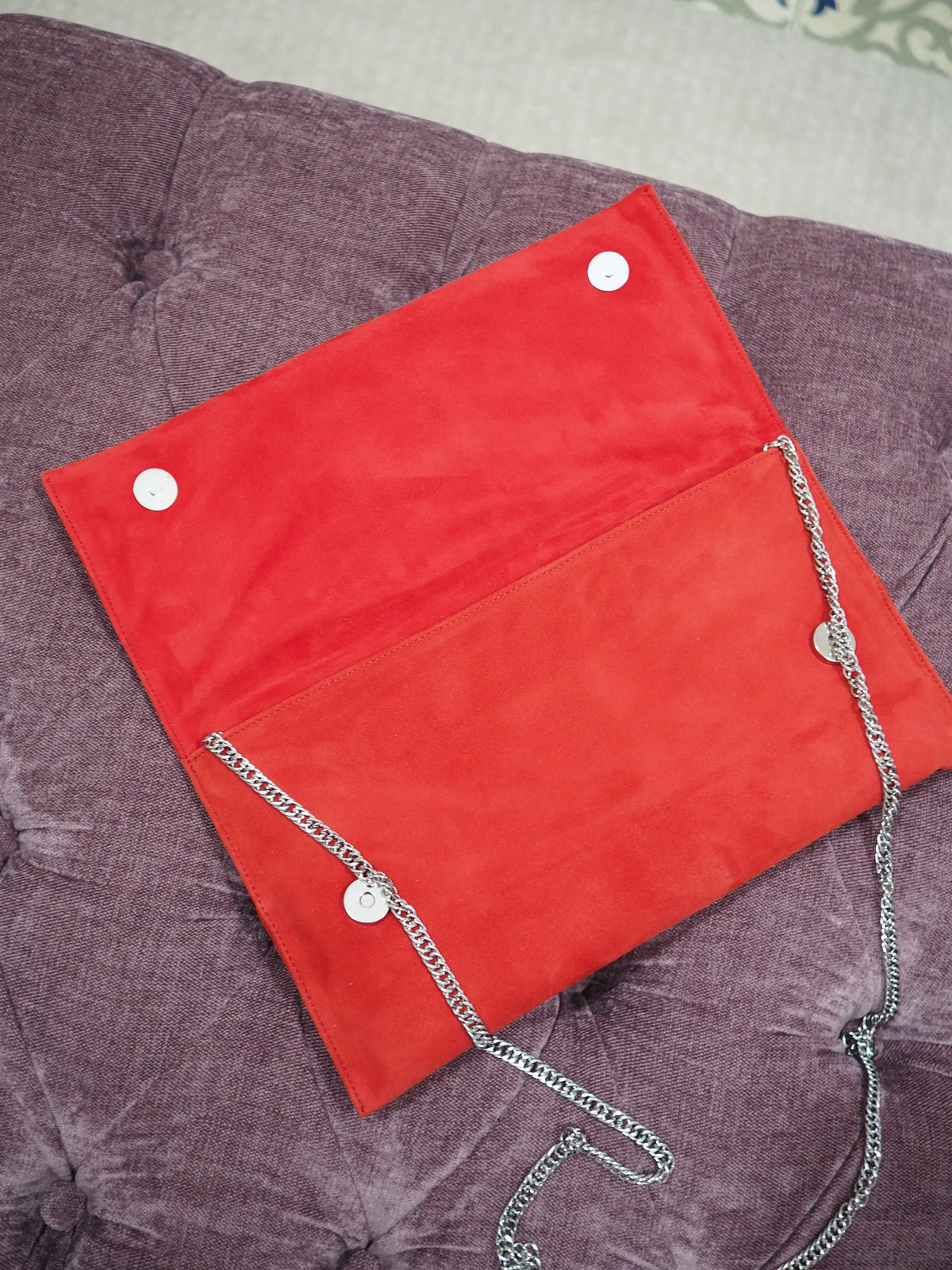 Lady Audrey handbag red suede - The Archive