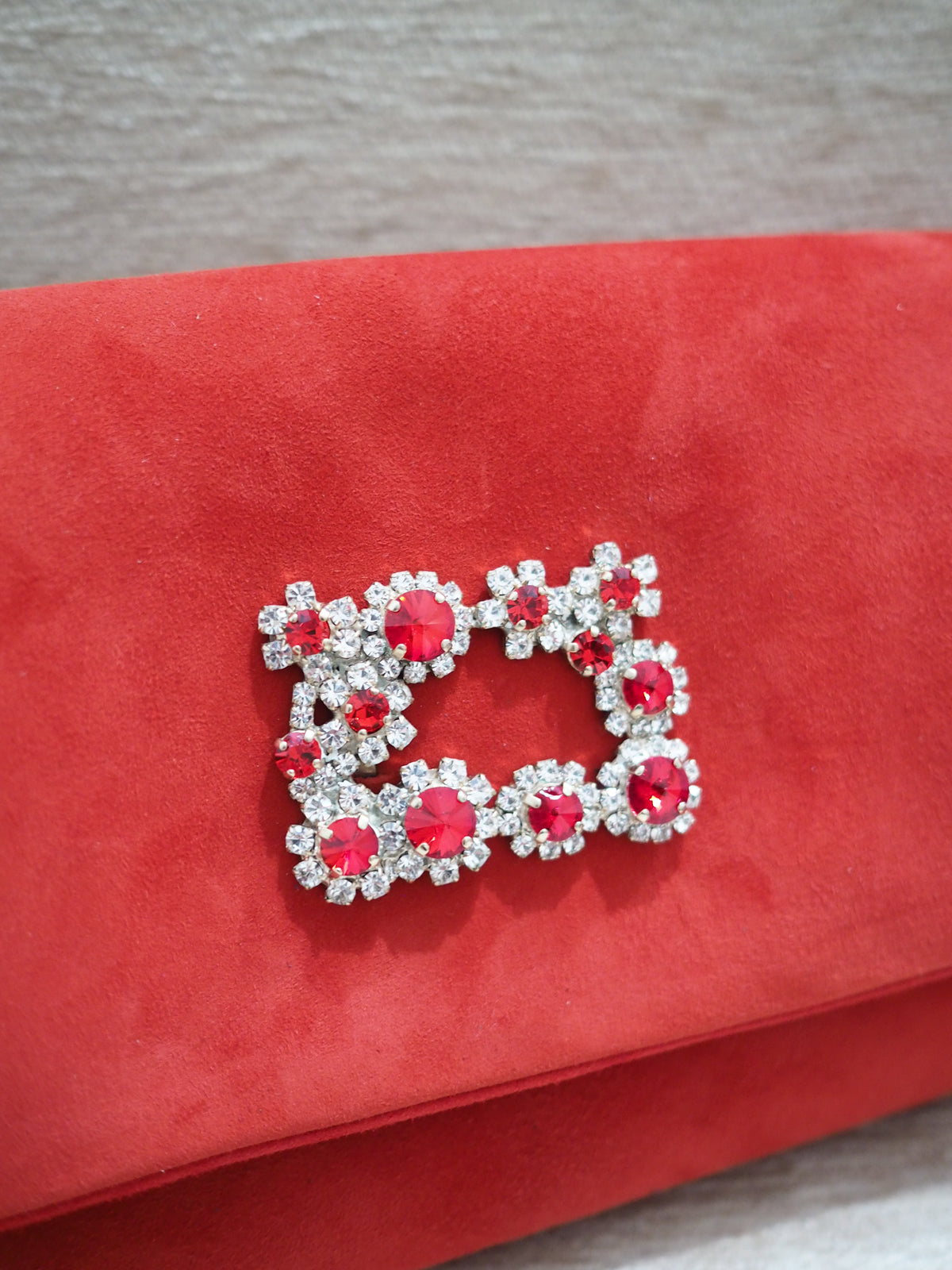 Lady Audrey handbag red suede - The Archive