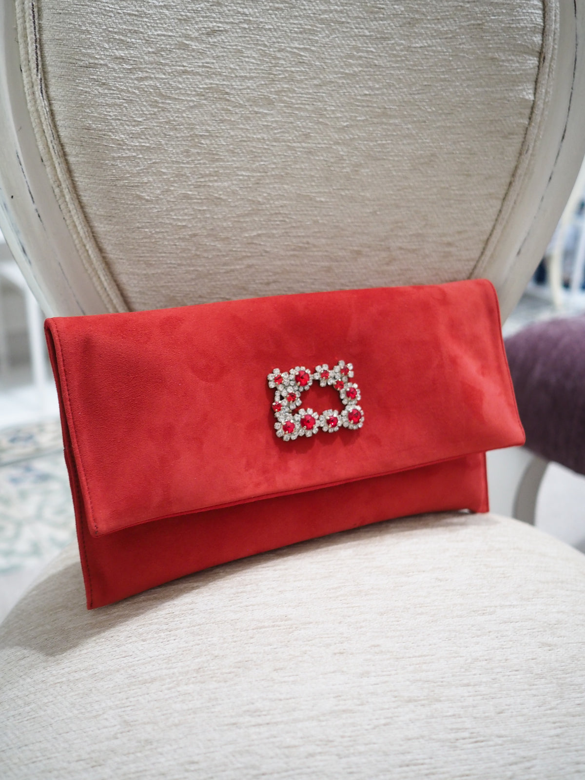 Lady Audrey handbag red suede - The Archive