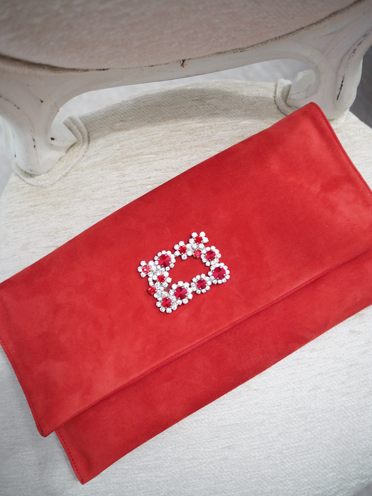 Lady Audrey handbag red suede - The Archive