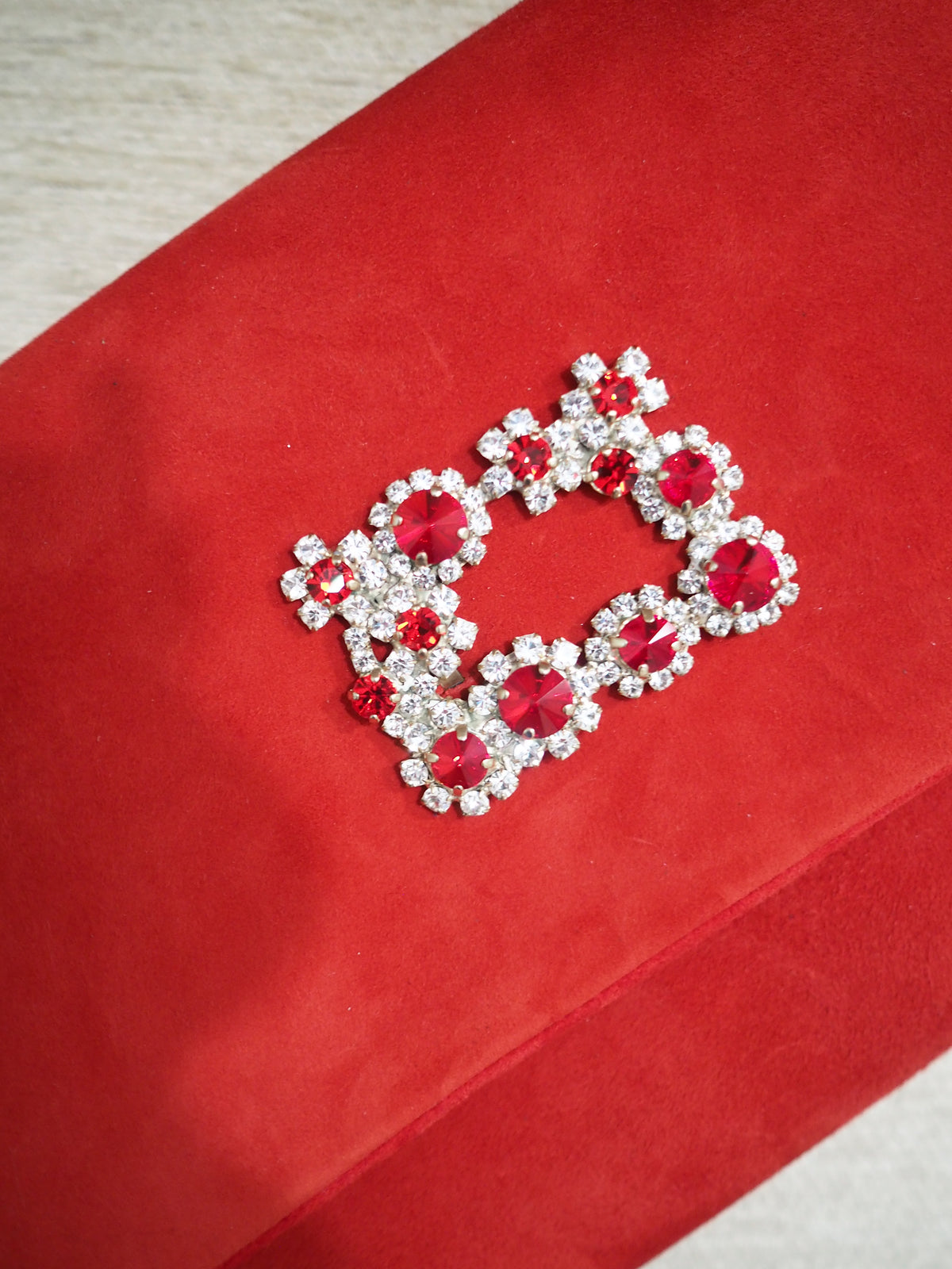 Lady Audrey handbag red suede - The Archive