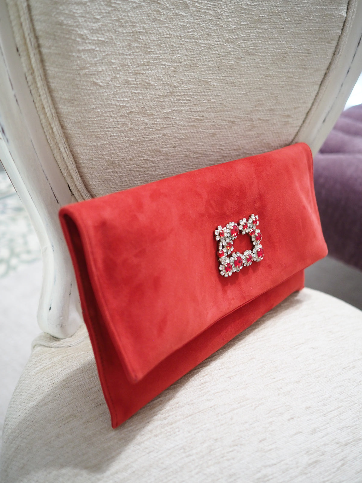 Lady Audrey handbag red suede - The Archive