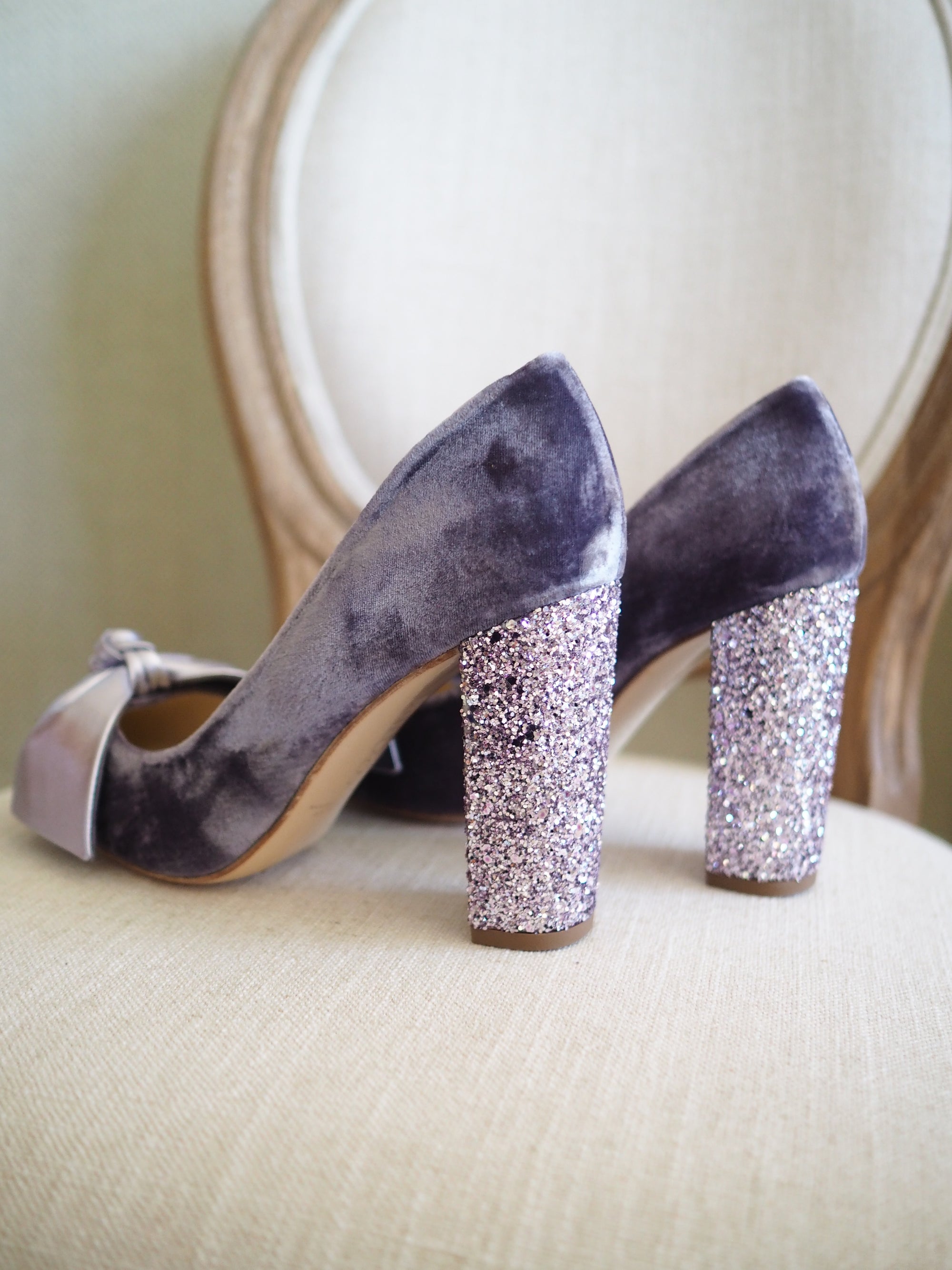 Violeta pumps 100mm purple velvet