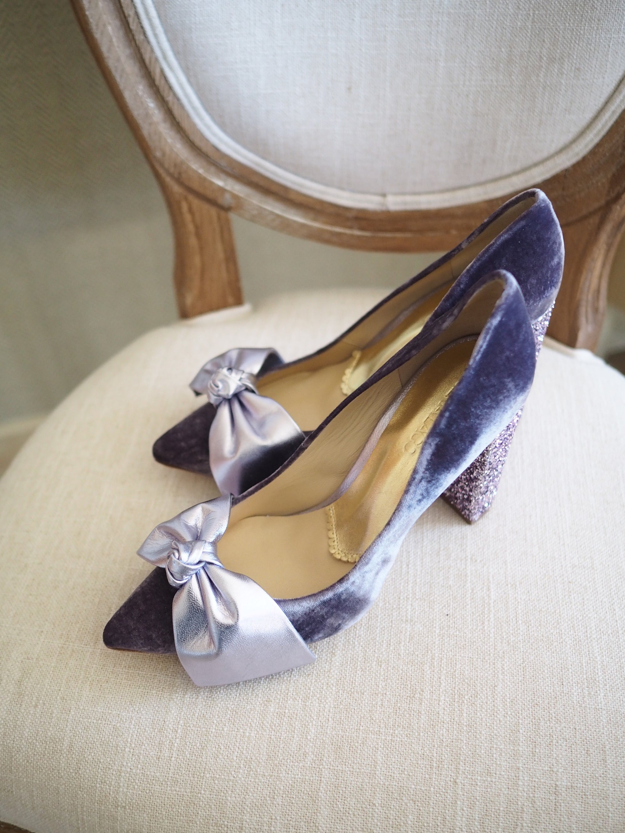 Violeta pumps 100mm purple velvet