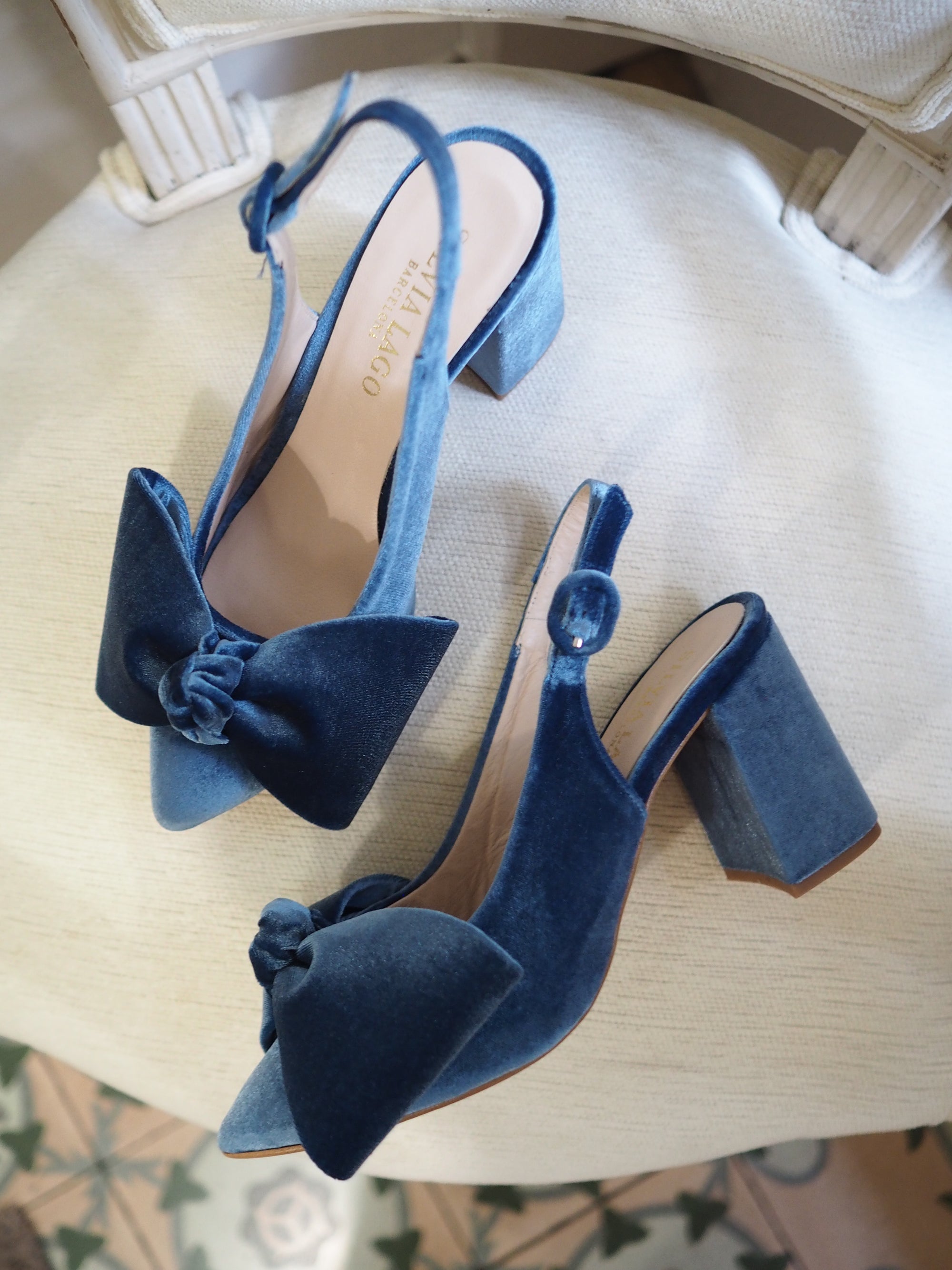 Lady Volanda pumps 80mm riviera velvet - The Archive