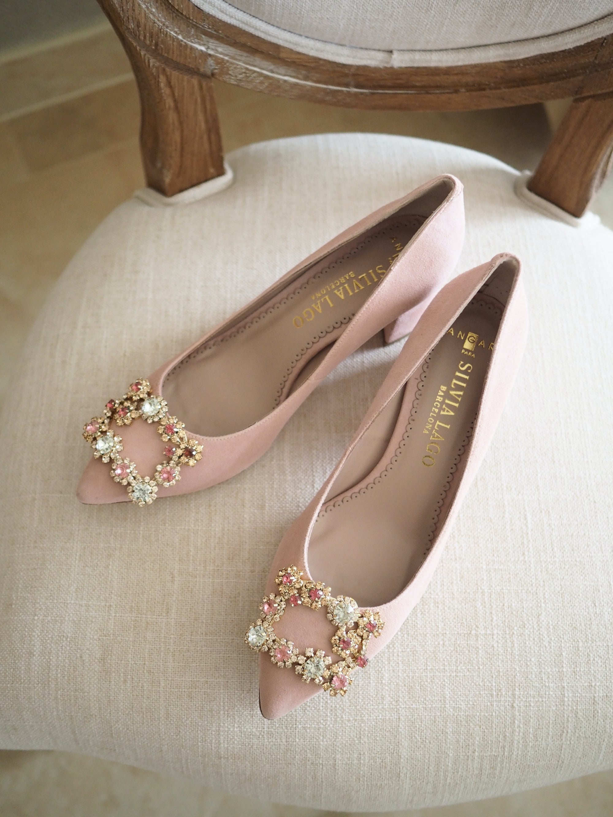 Audrey pumps 50mm peony suede