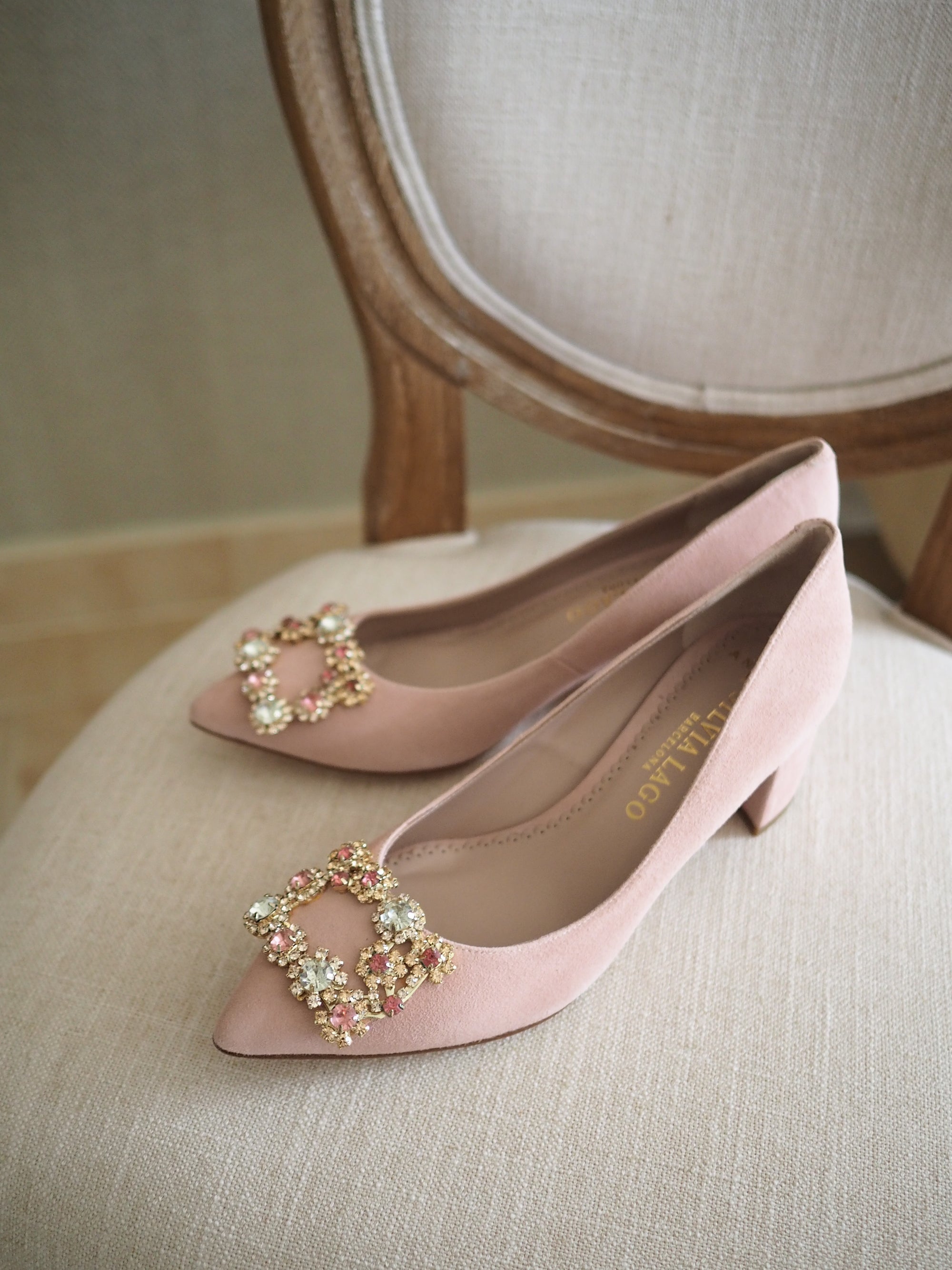 Audrey pumps 50mm peony suede