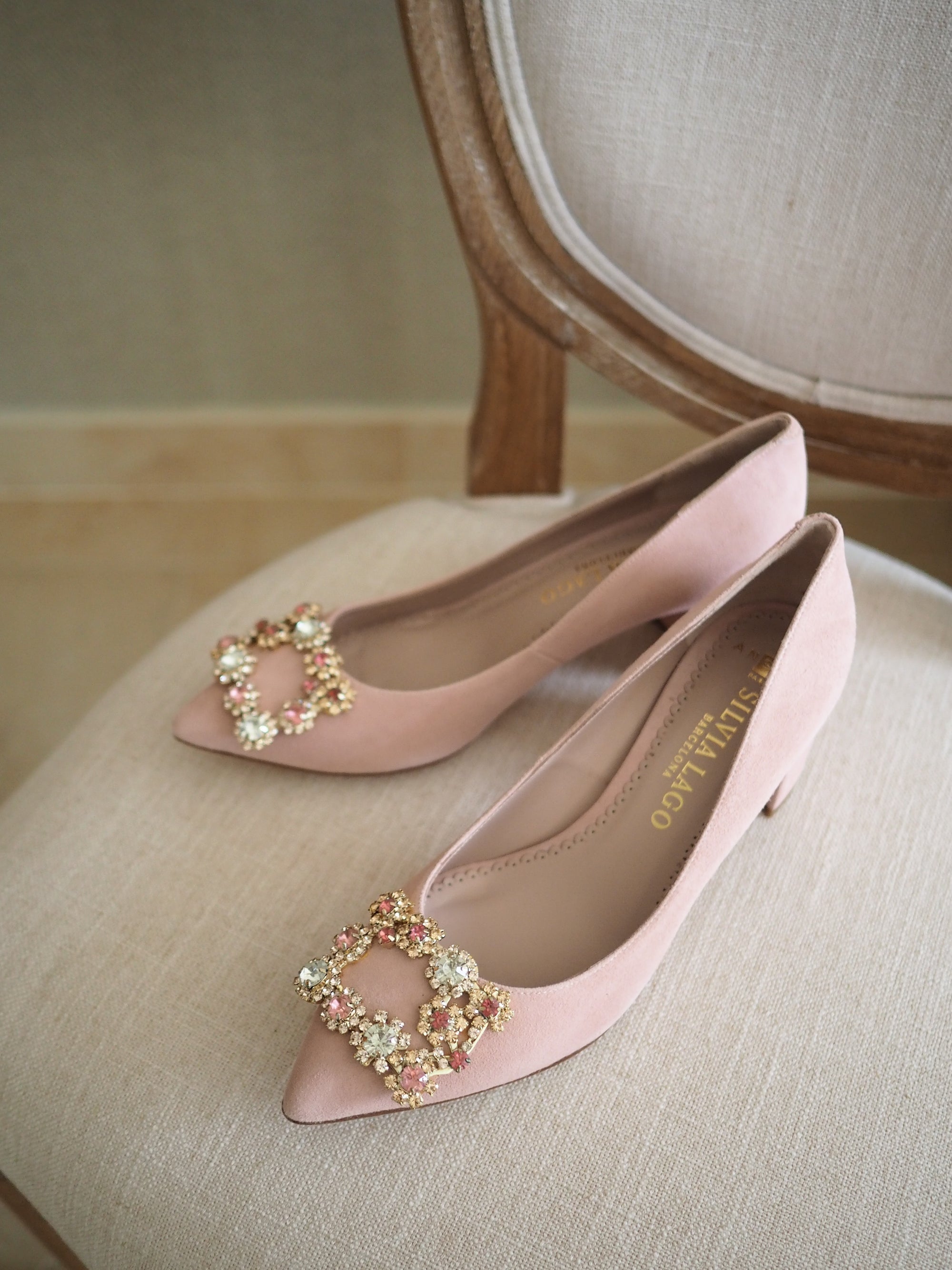 Audrey pumps 50mm peony suede