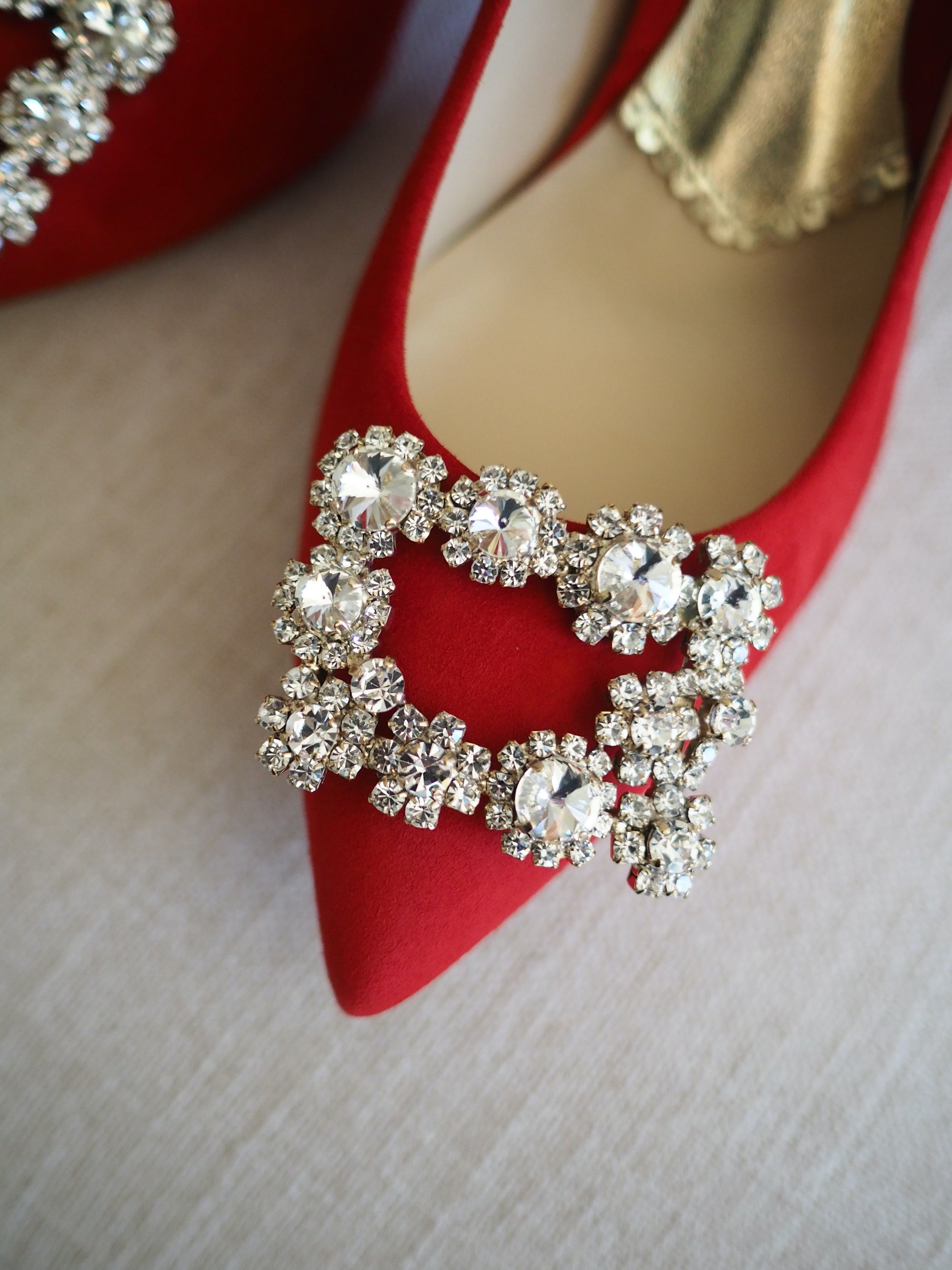 Audrey pumps 100mm scarlet suede