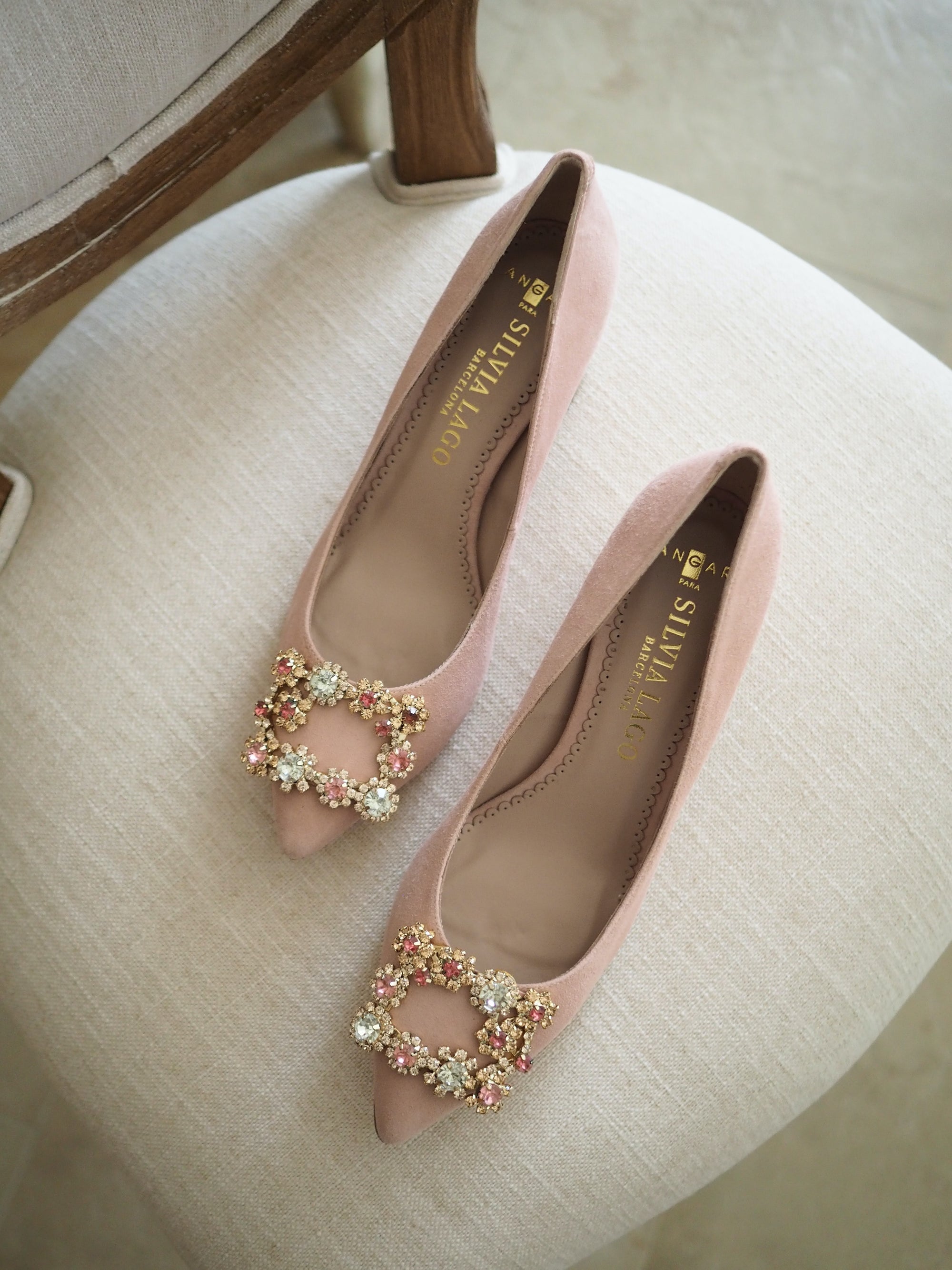 Audrey pumps 50mm peony suede
