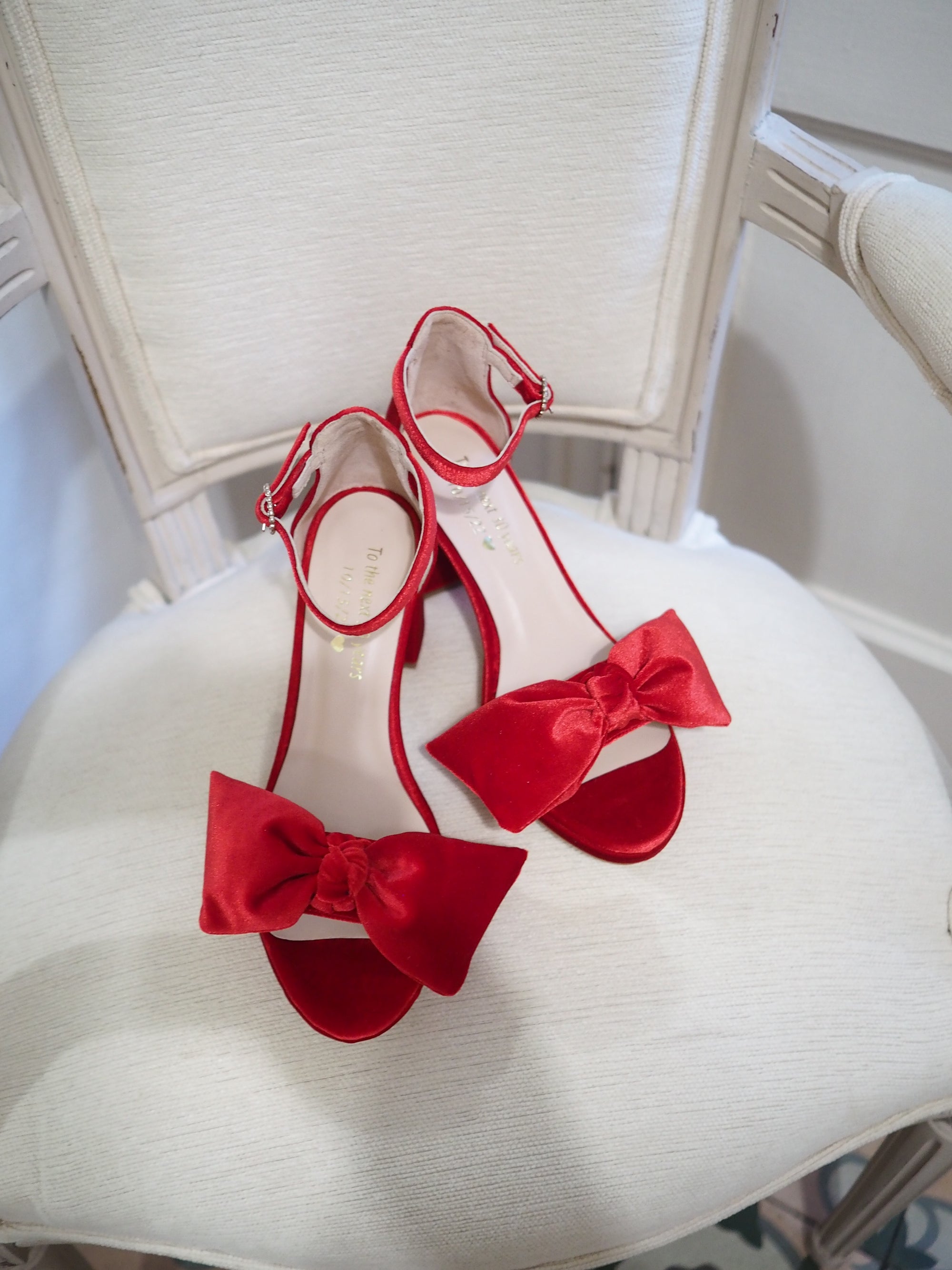 Lady Allet sandals 70mm plateau red velvet - The Archive