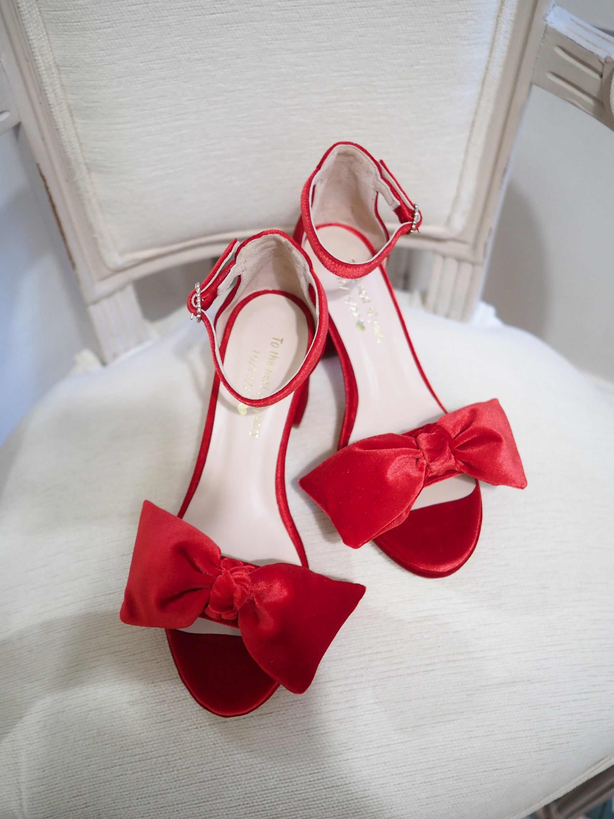 Lady Allet sandals 70mm plateau red velvet - The Archive