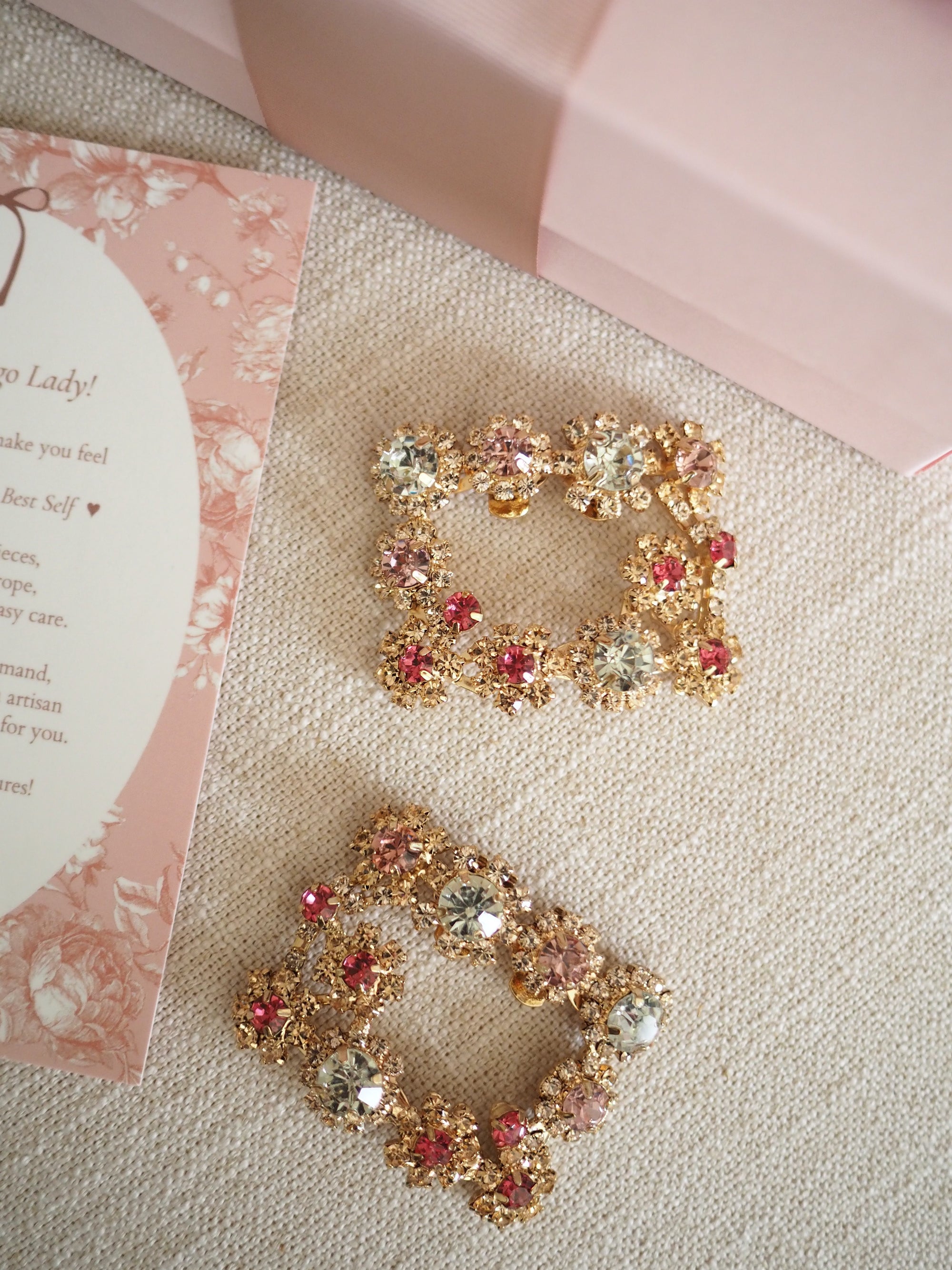 Amelie shoe clips peach