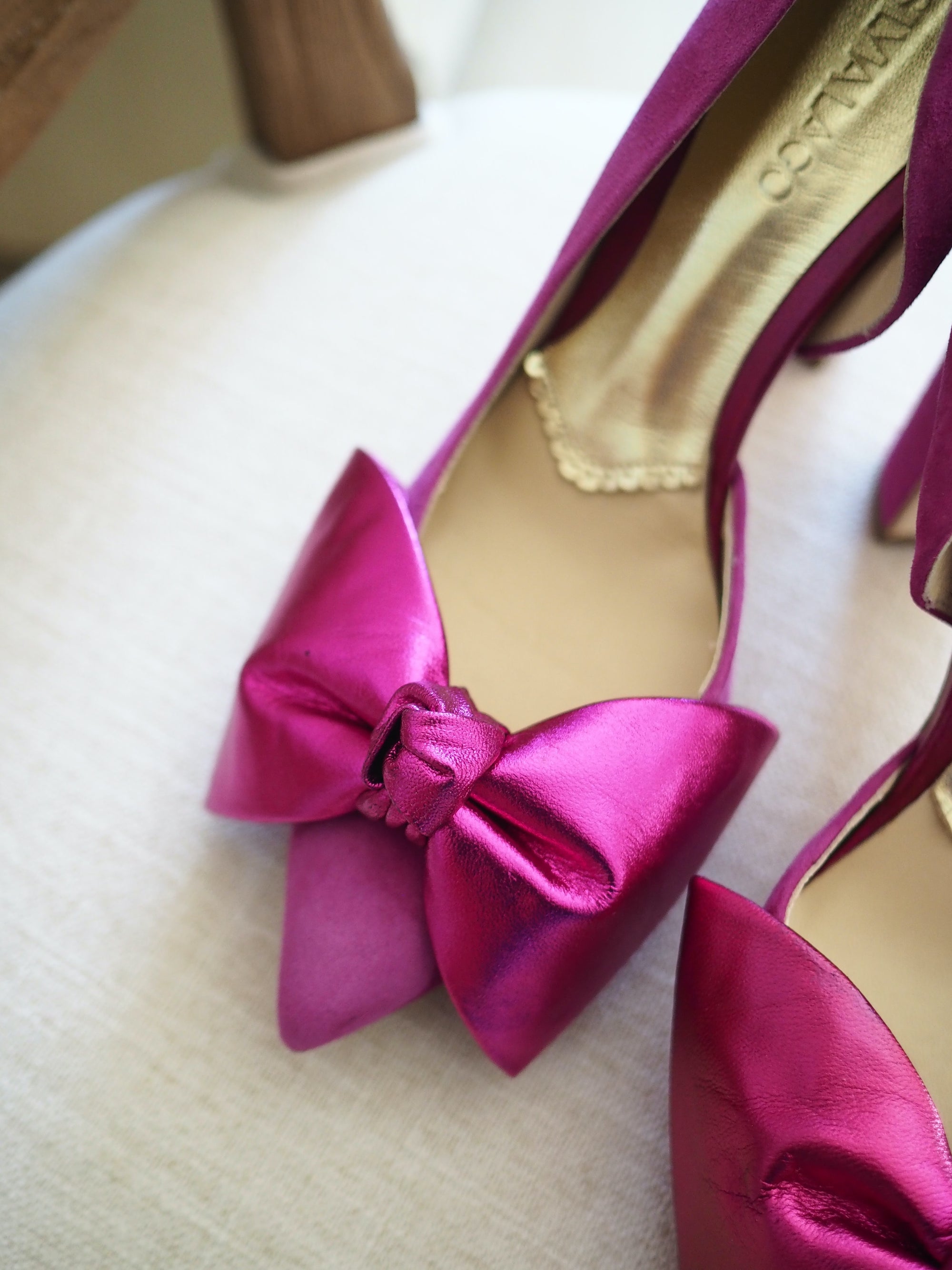Valentina pumps 100mm fuchsia suede