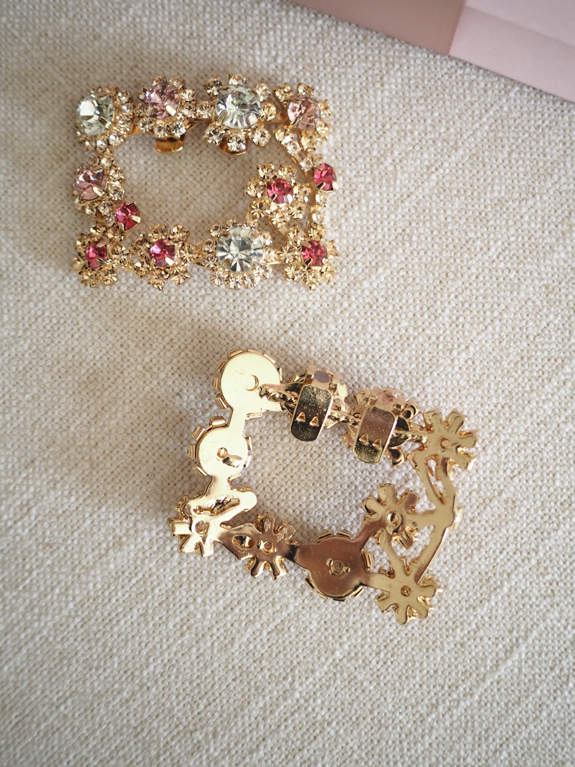 Amelie shoe clips peach