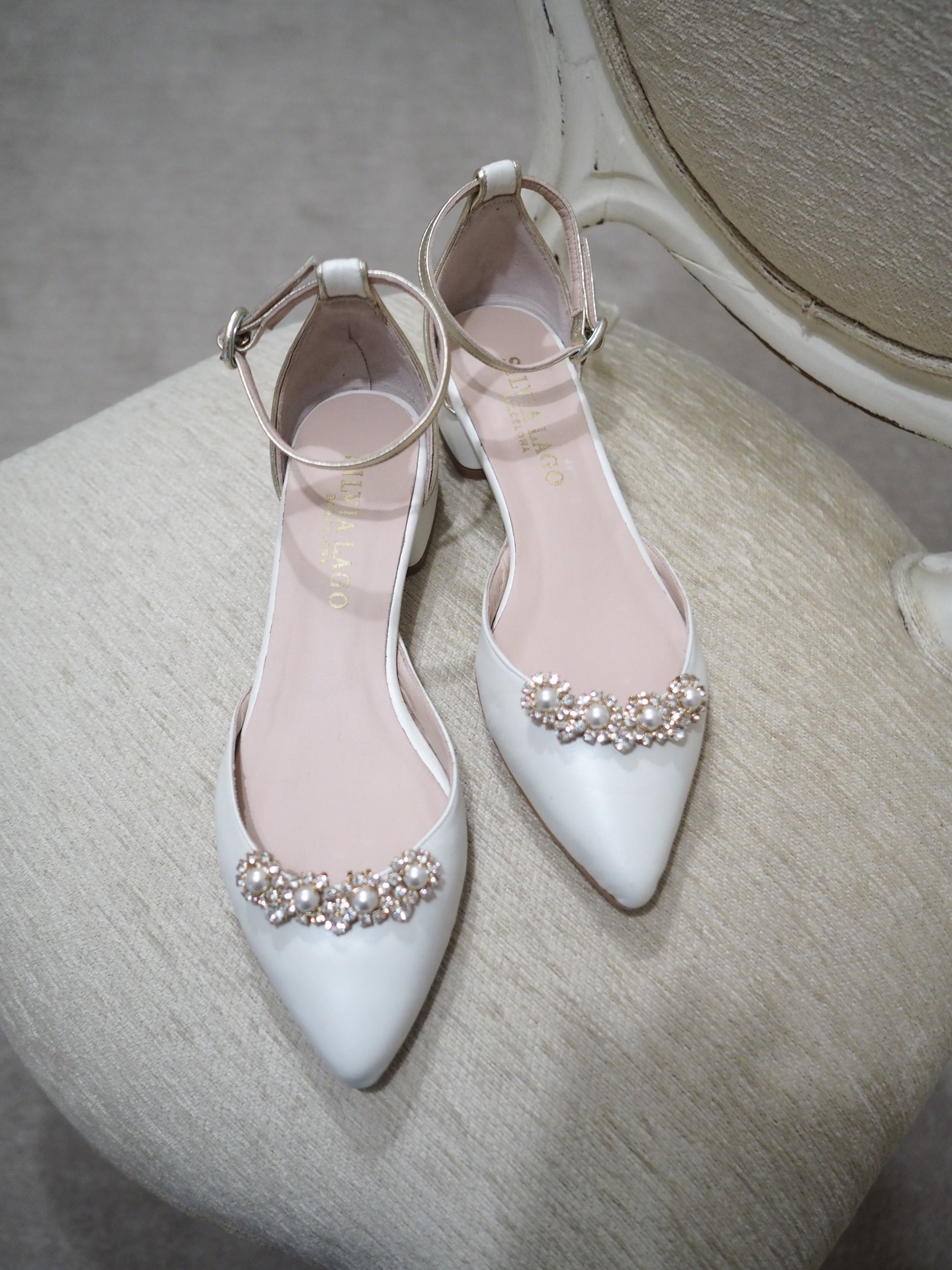Flavia pumps 25mm ivory pearl leather - size 37 private sale