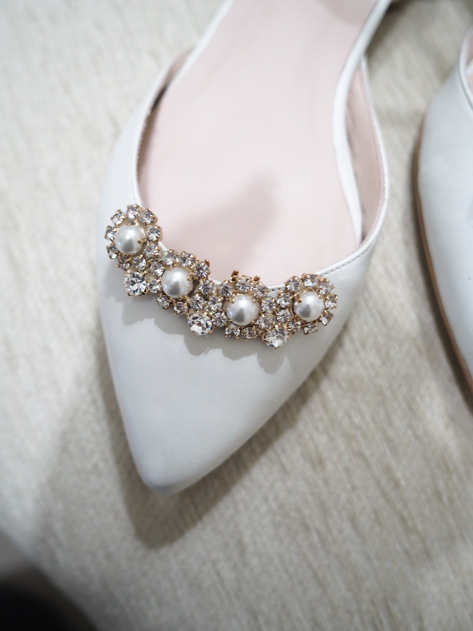 Flavia pumps 25mm ivory pearl leather - size 37 private sale