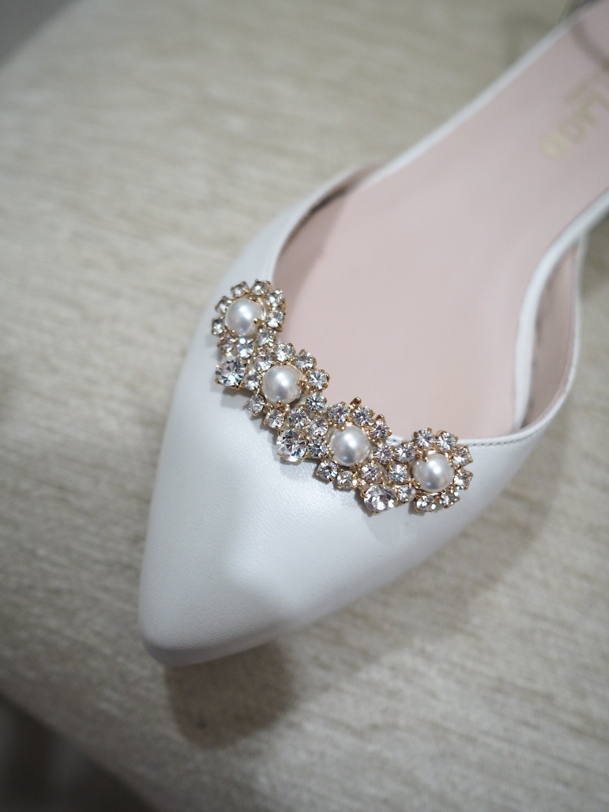 Flavia pumps 25mm ivory pearl leather - size 37 private sale