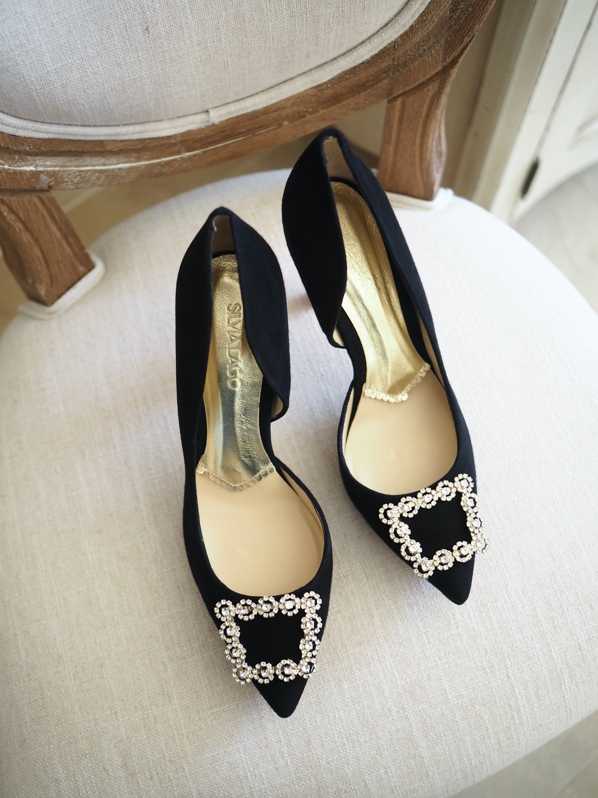 Veronica pumps 100mm black suede