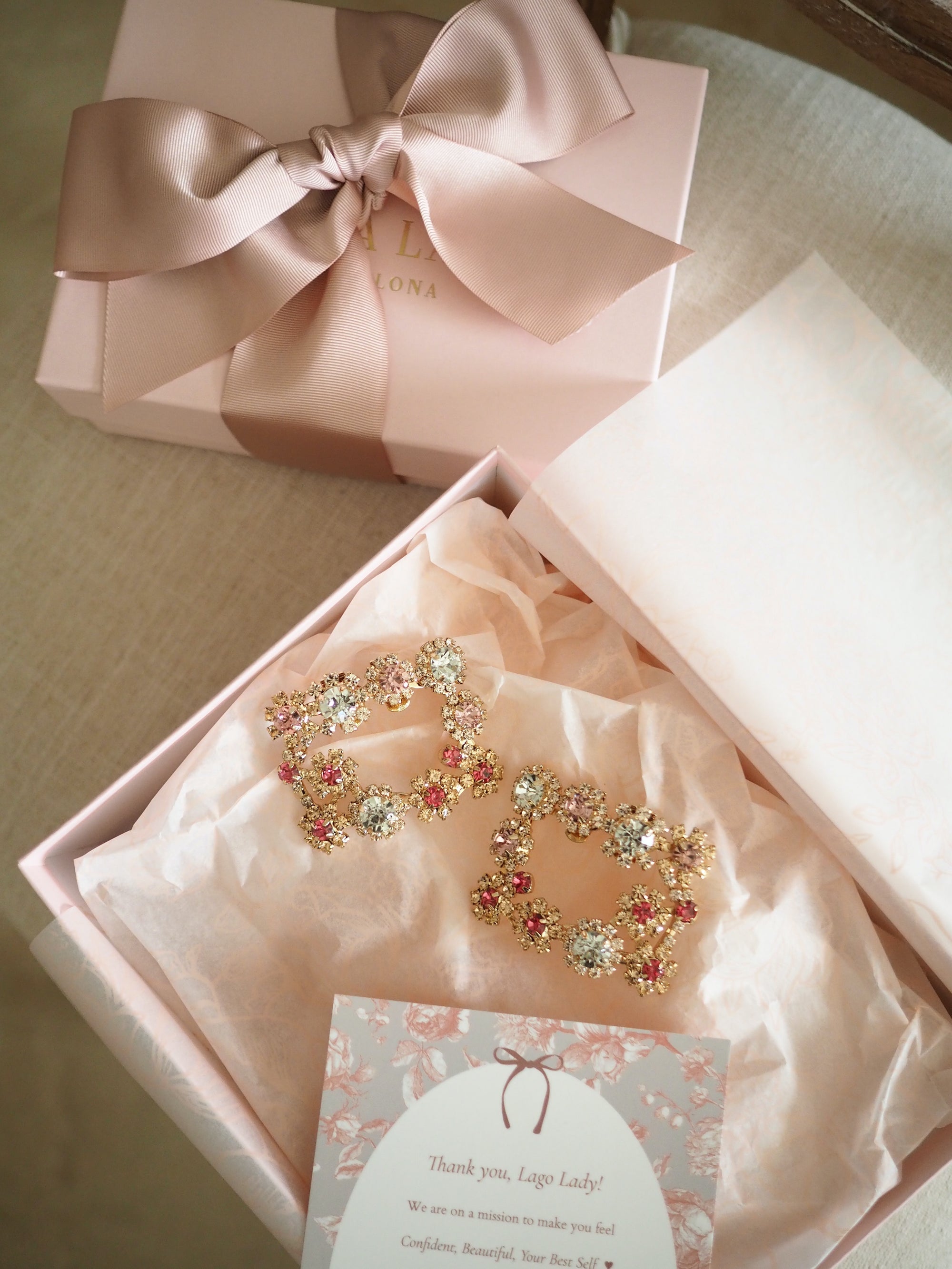 Amelie shoe clips peach