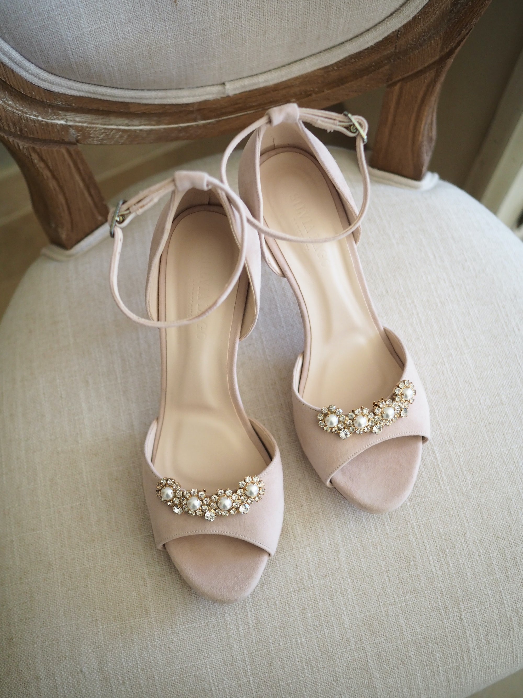 Lilibet sandals 85mm rosewater suede