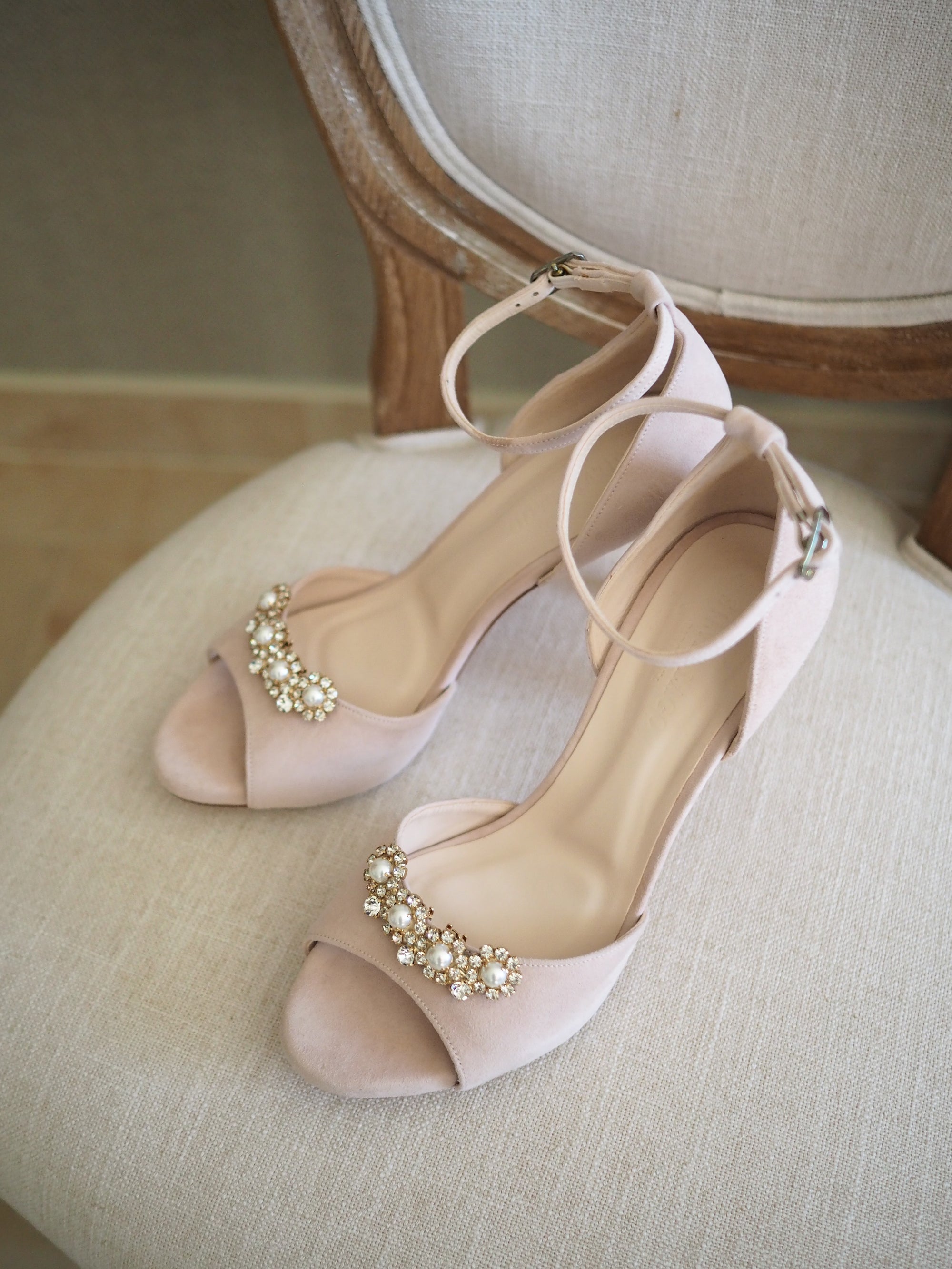Lilibet sandals 85mm rosewater suede