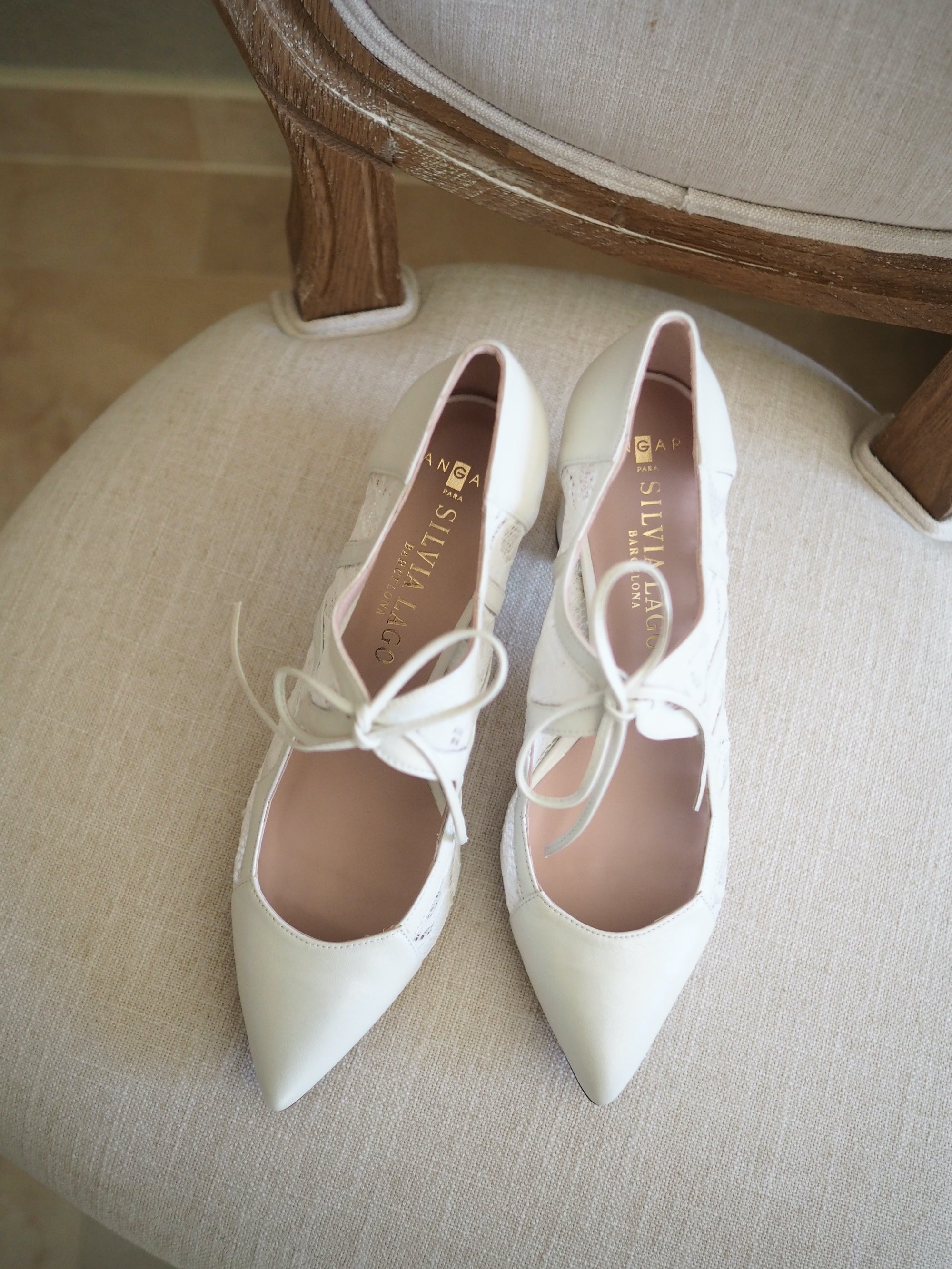 Jodie pumps 80mm ivory pearl leather