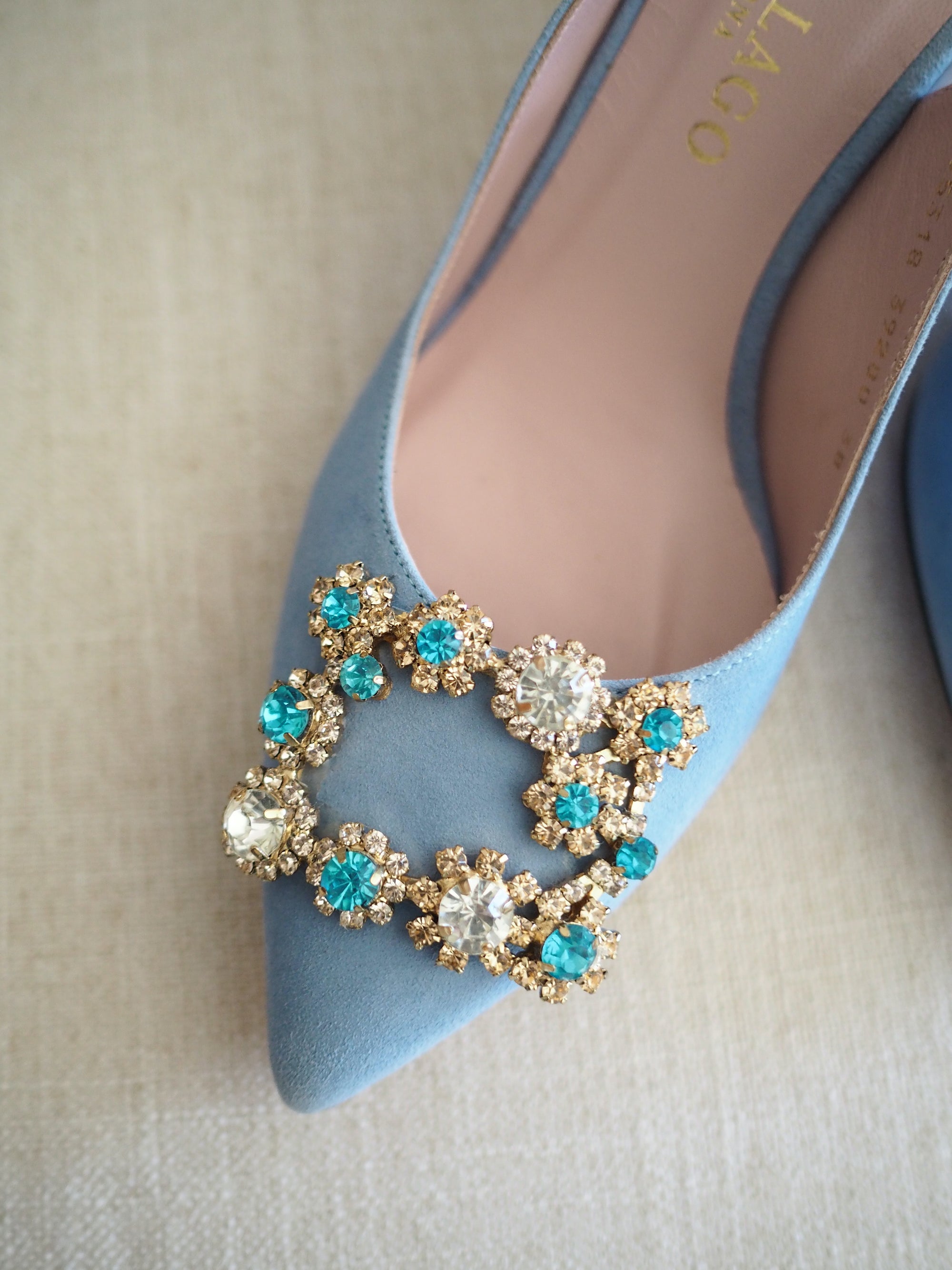 Emma pumps 80mm cian suede