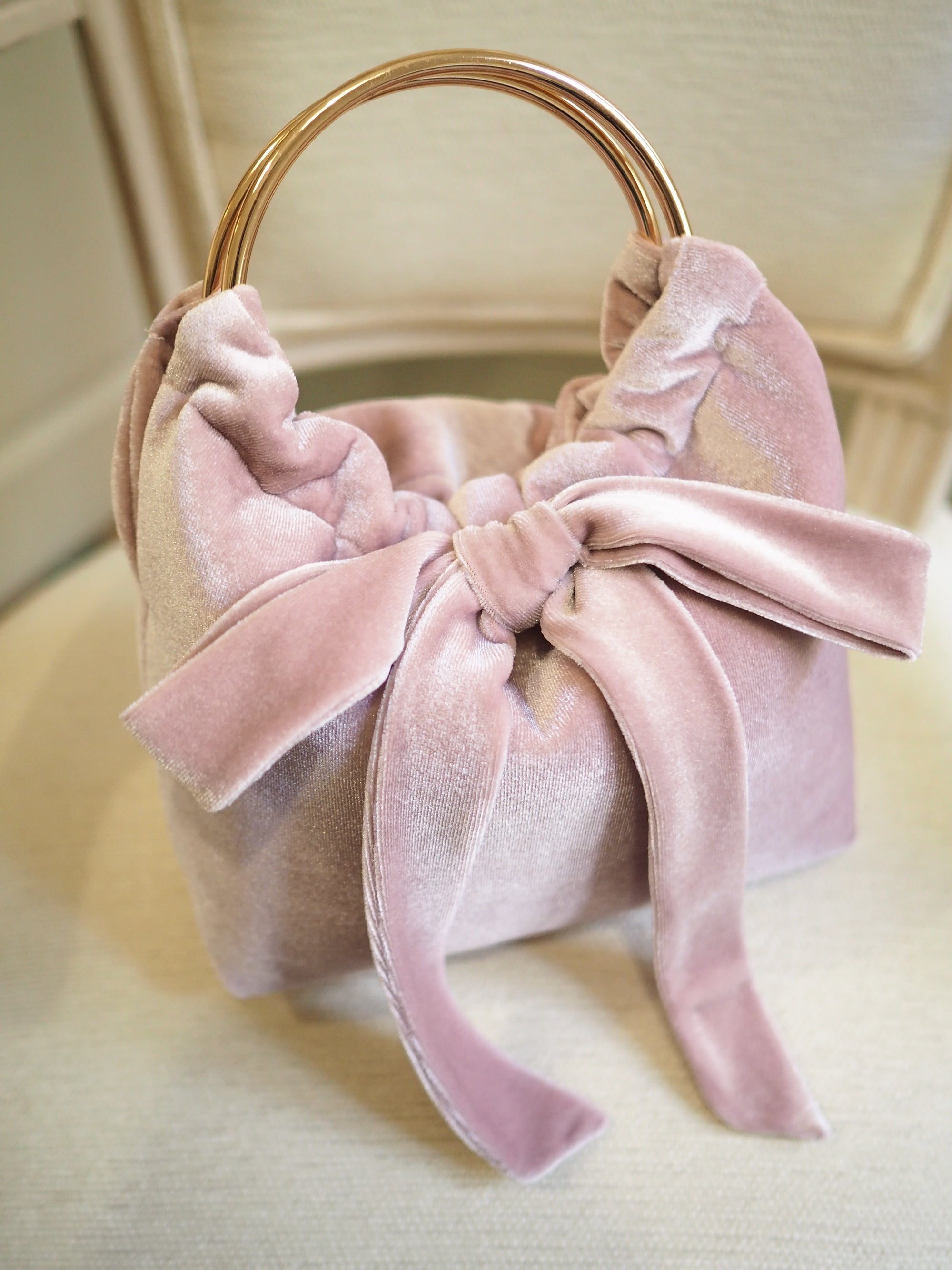 Lady Martha handbag blush velvet