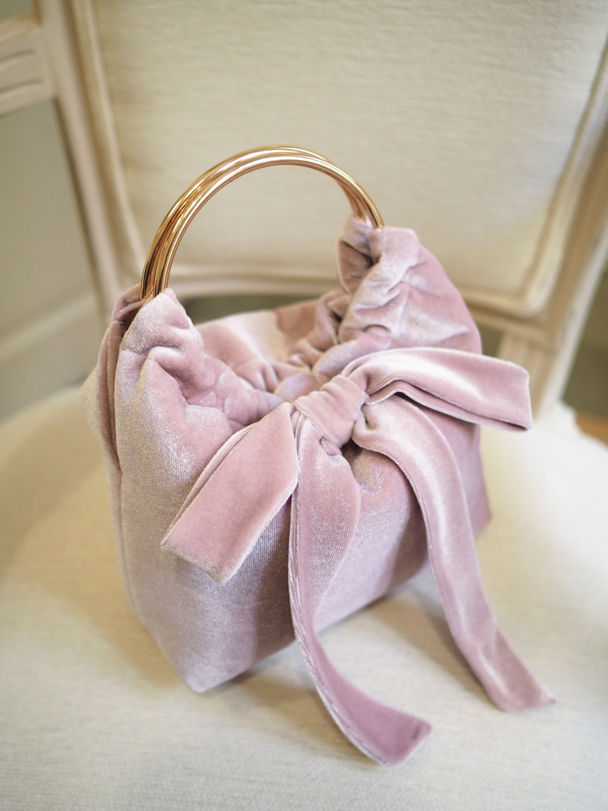 Lady Martha handbag blush velvet