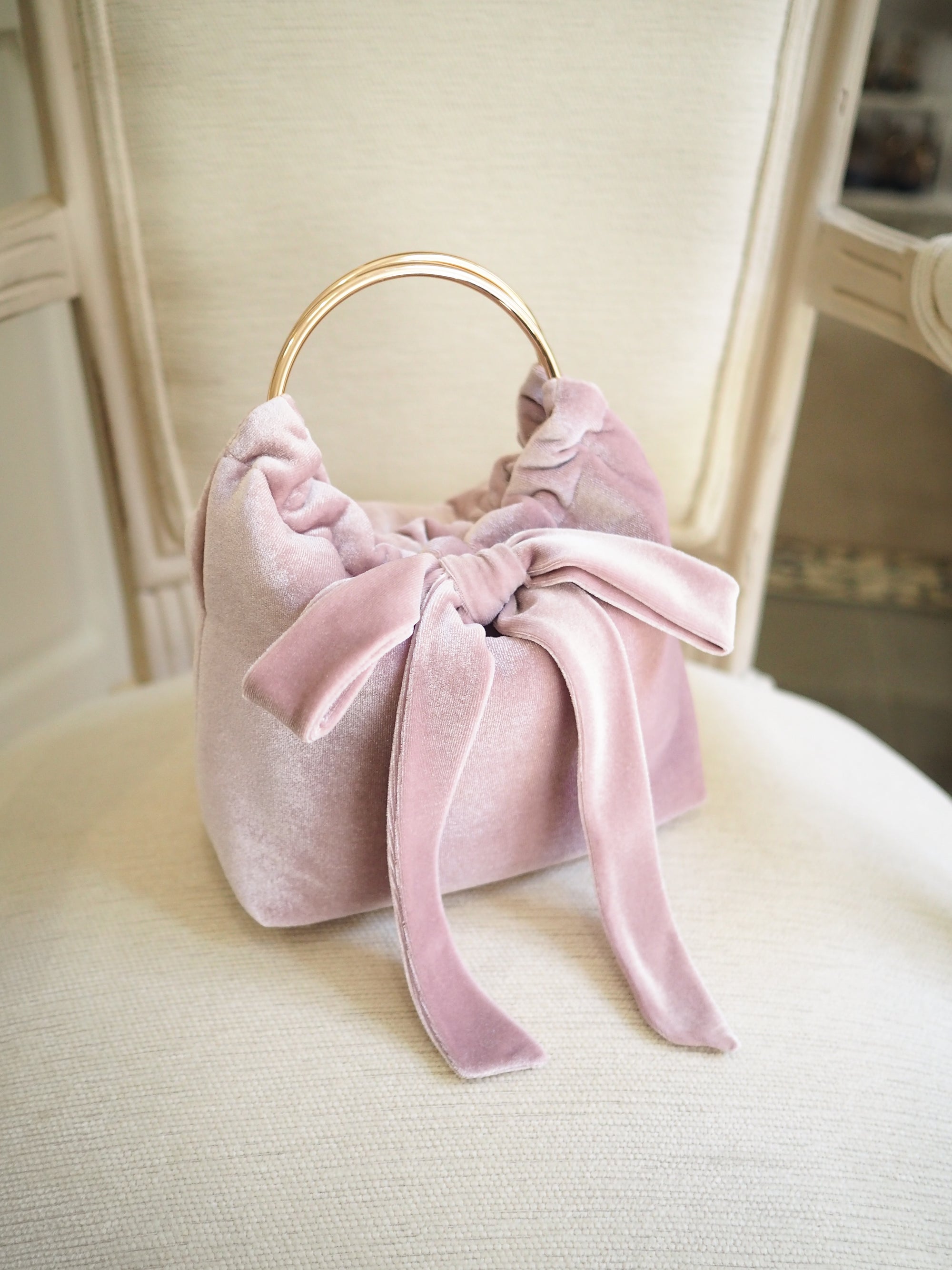 Lady Martha handbag blush velvet