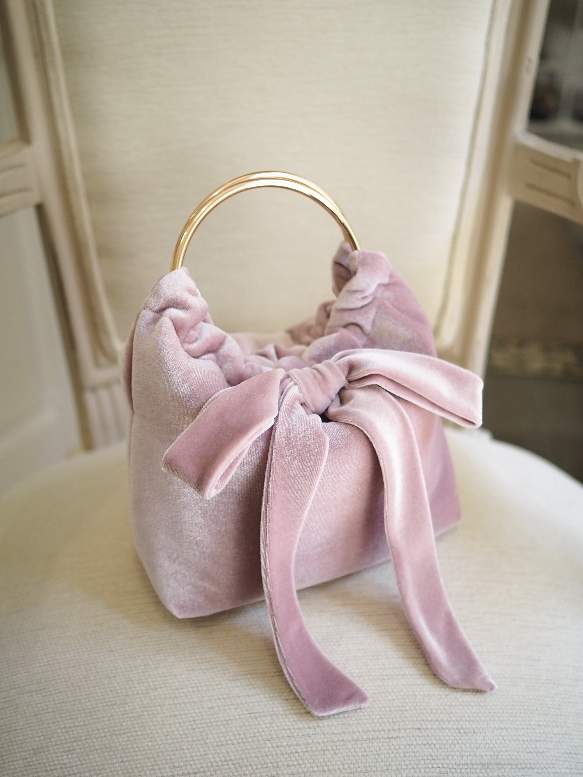 Lady Martha handbag blush velvet