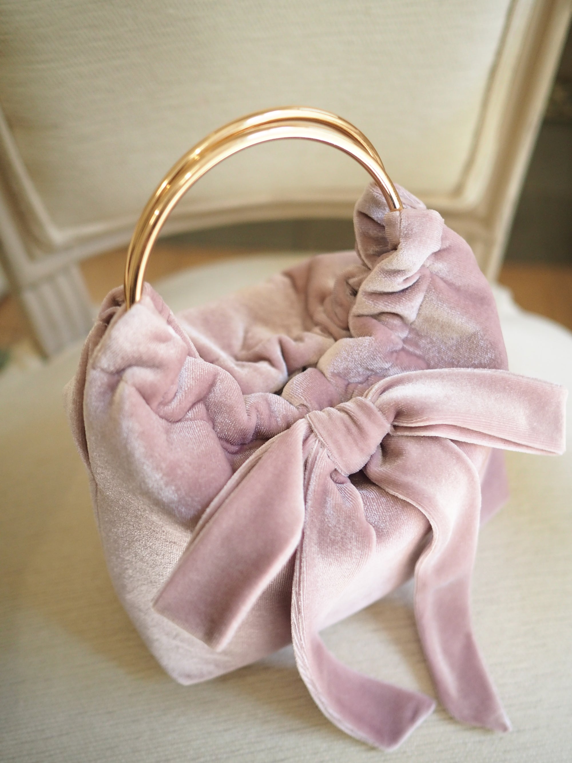 Lady Martha handbag blush velvet