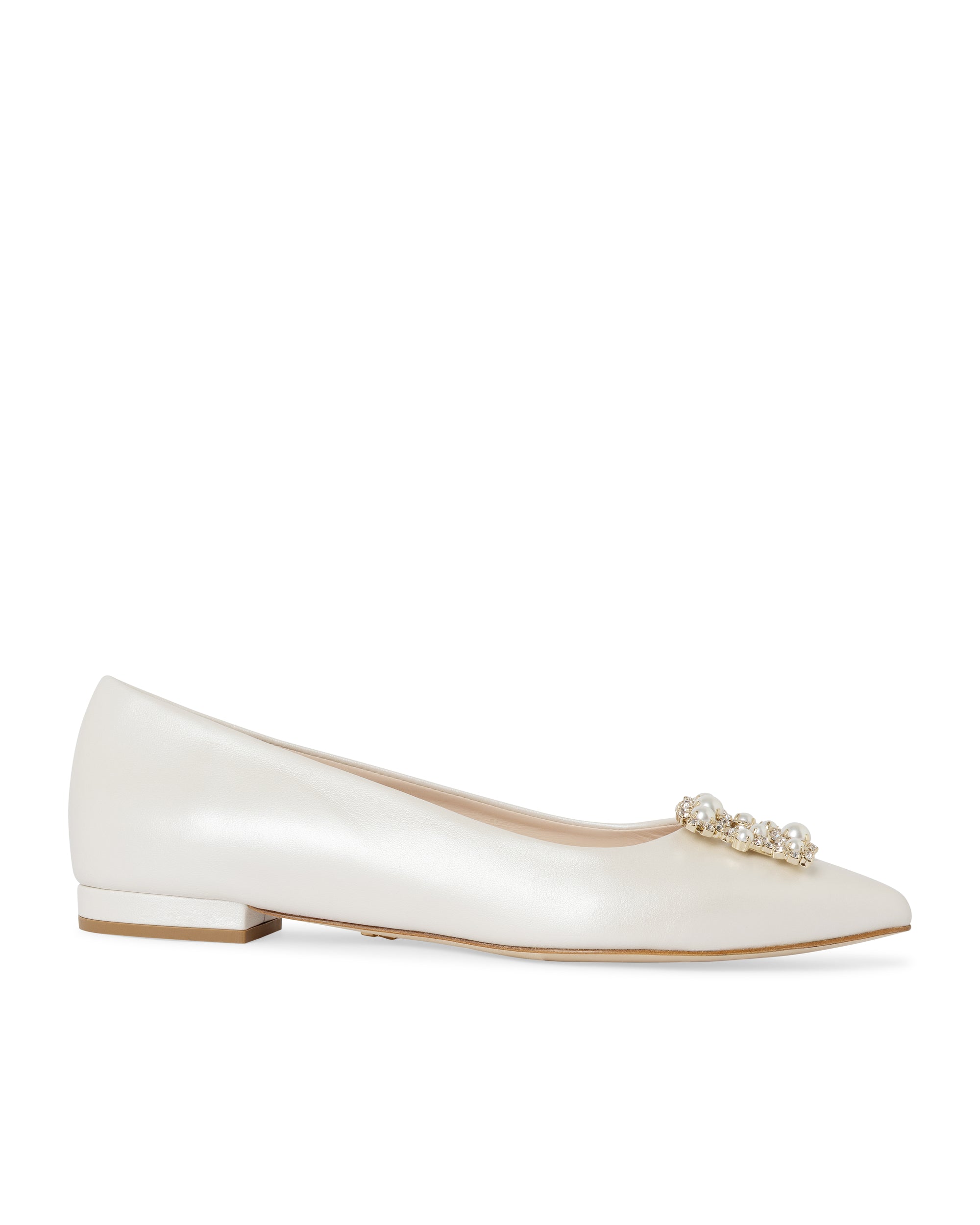 Lady Audrey flats ivory pearl calf