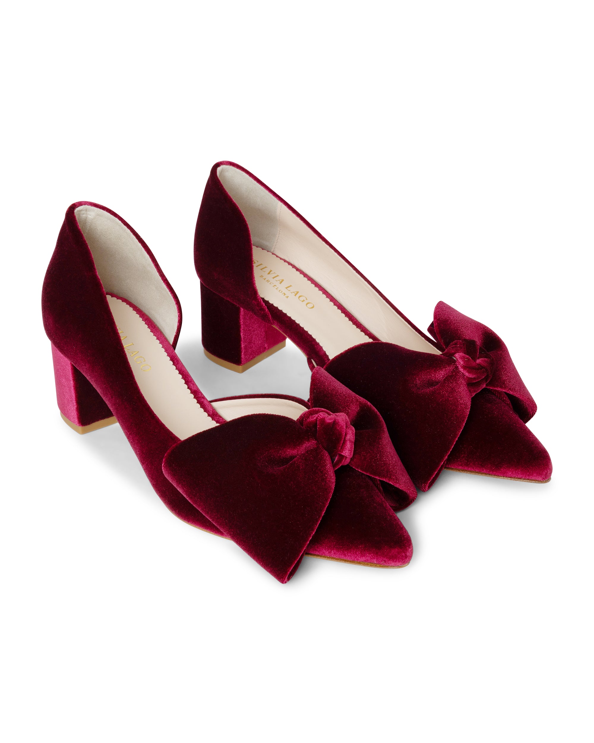 Lady Valentina pumps 50mm burgundy velvet