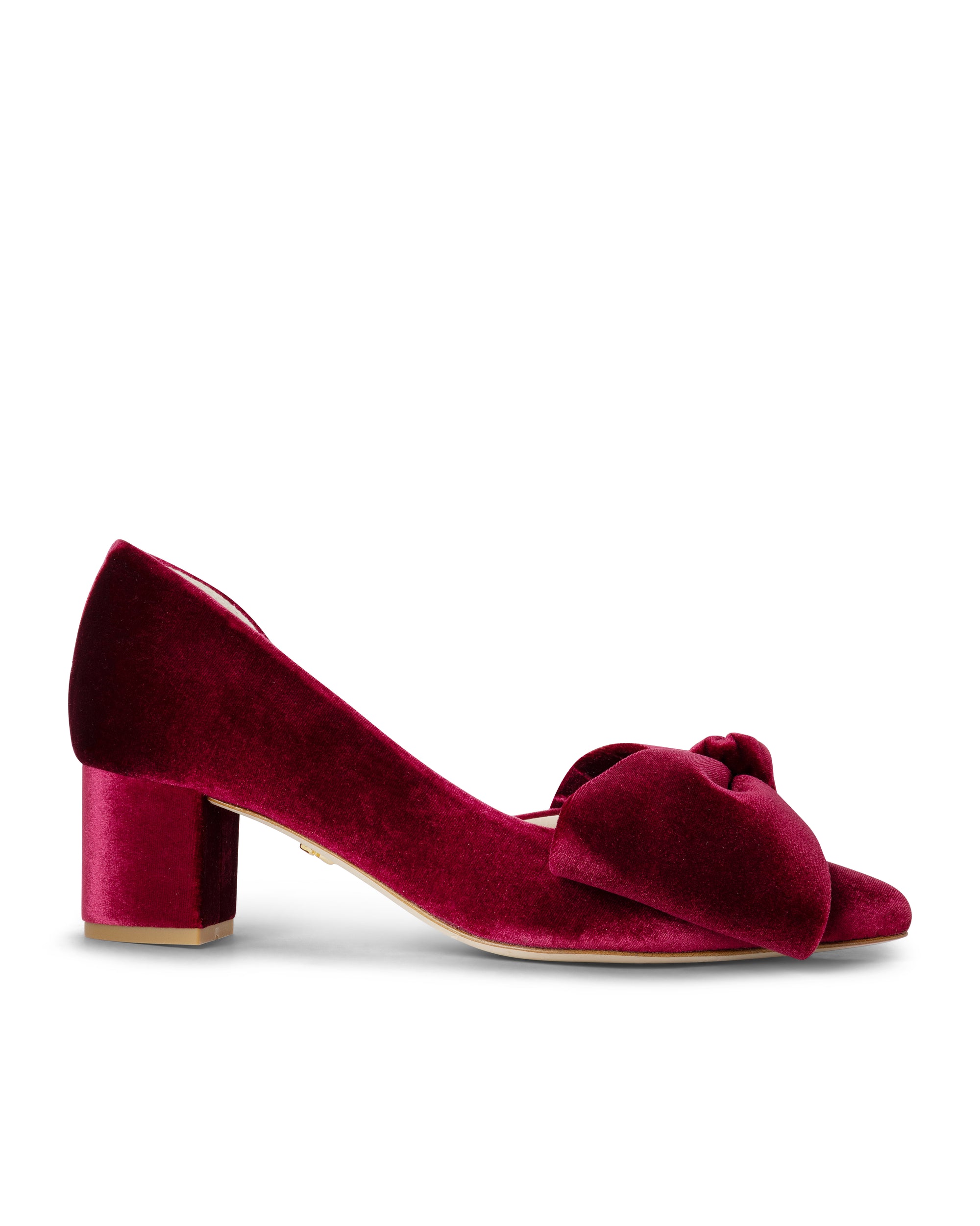 Lady Valentina pumps 50mm burgundy velvet