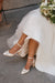 Athena pumps strap 80mm ivory pearl leather