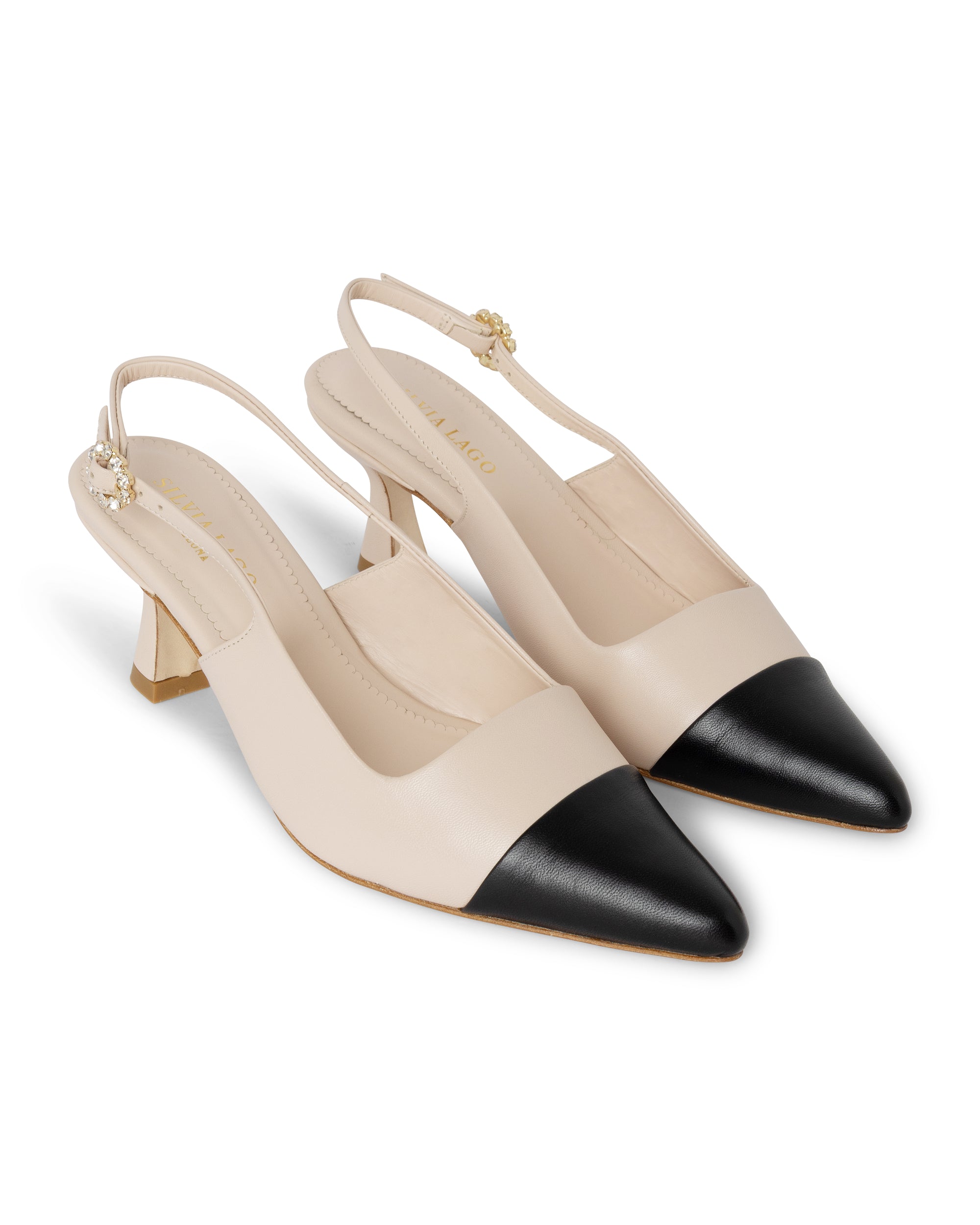 Lady CEO pumps 50mm nude and black calf