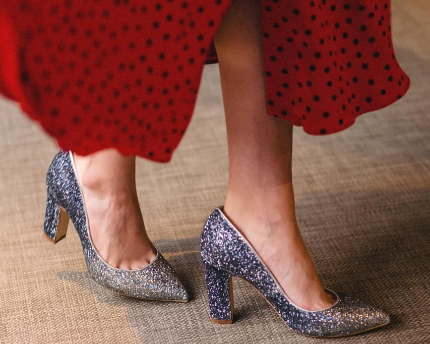 Lady Romualda pumps 100mm black ombre glitter - The Archive