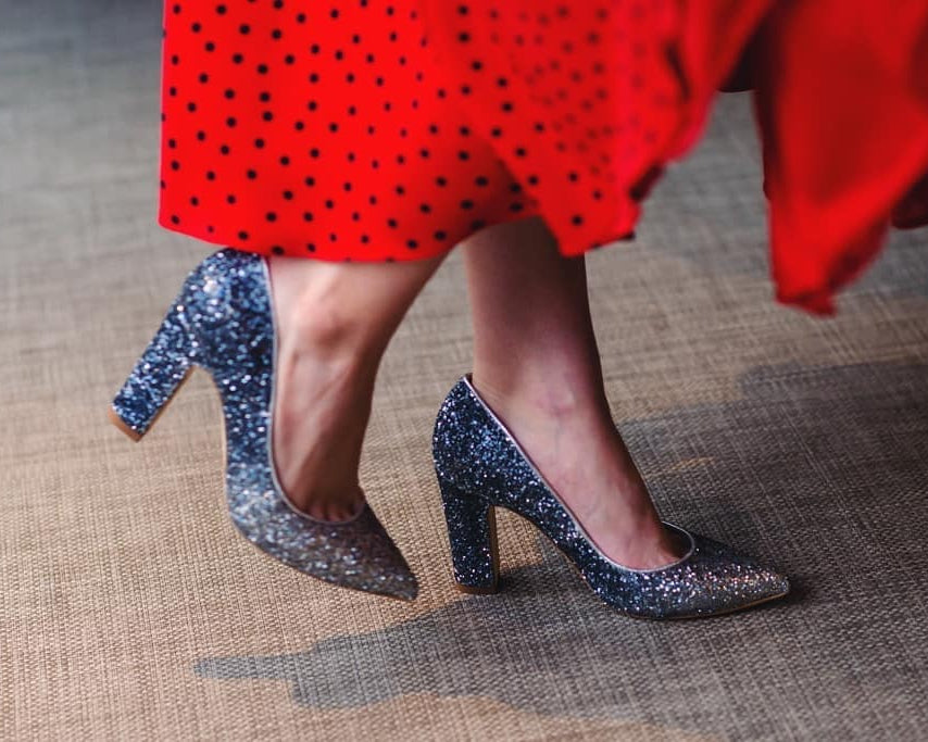 Lady Romualda pumps 100mm black ombre glitter - The Archive
