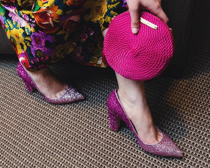 Lady Romualda pumps 100mm fuchsia ombre glitter - The Archive
