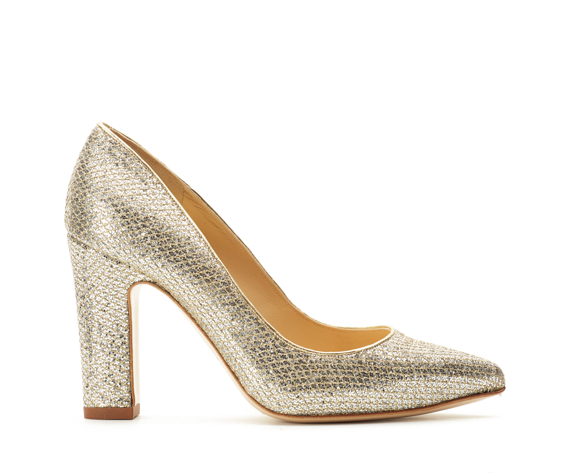 Lady Romualda pumps 100mm champagne glitter - The Archive