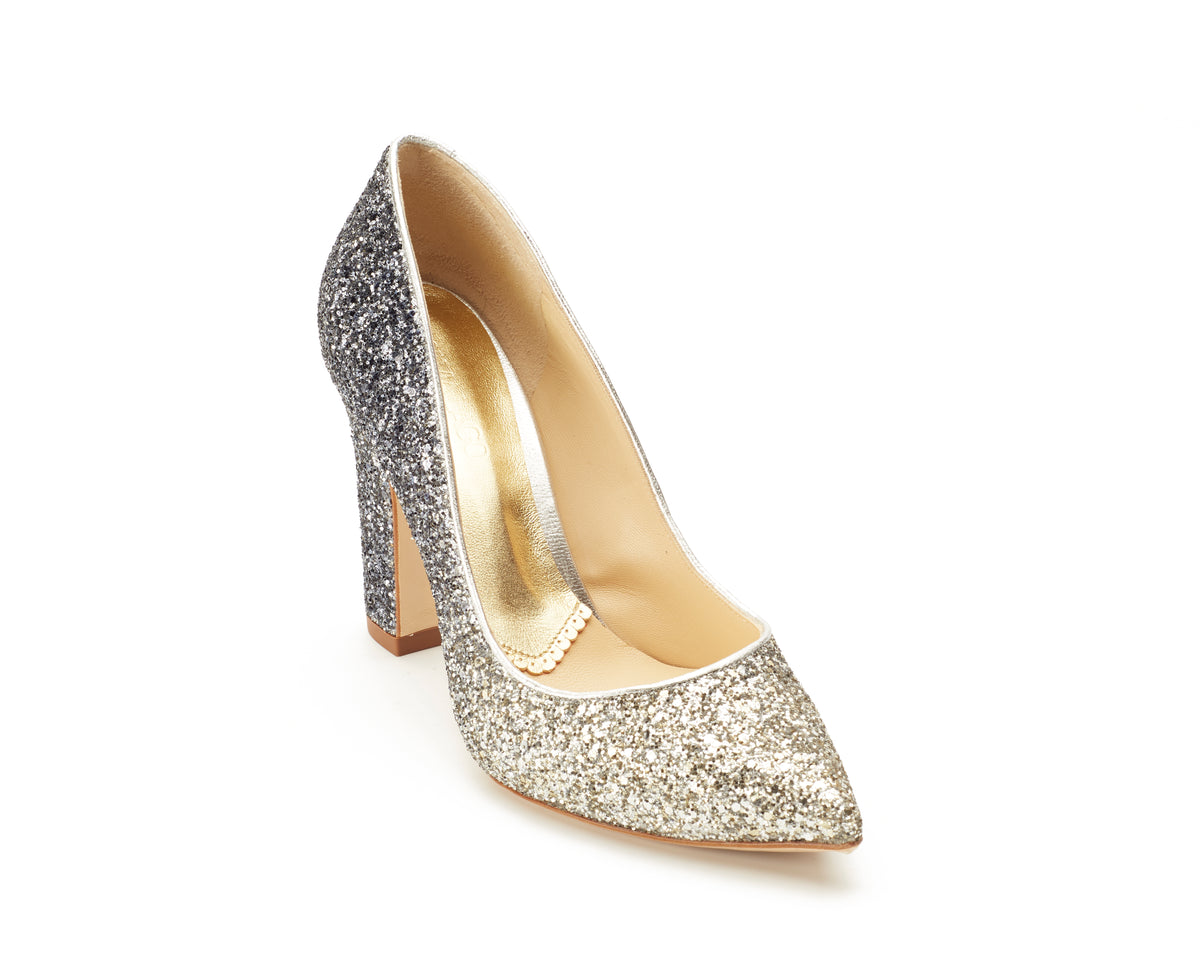 Lady Romualda pumps 100mm black ombre glitter - The Archive